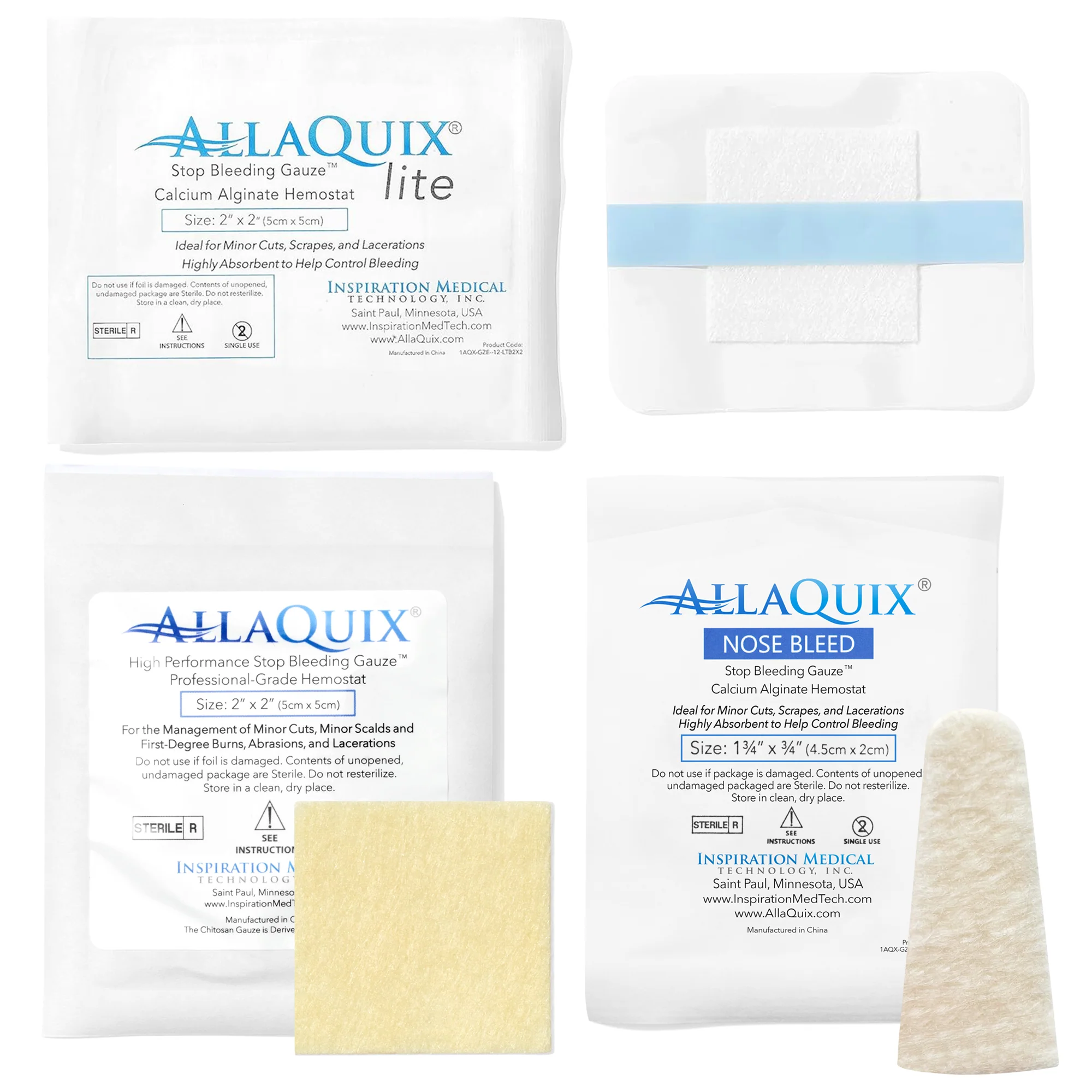 AllaQuix Stop Bleeding Gauze Variety Pack