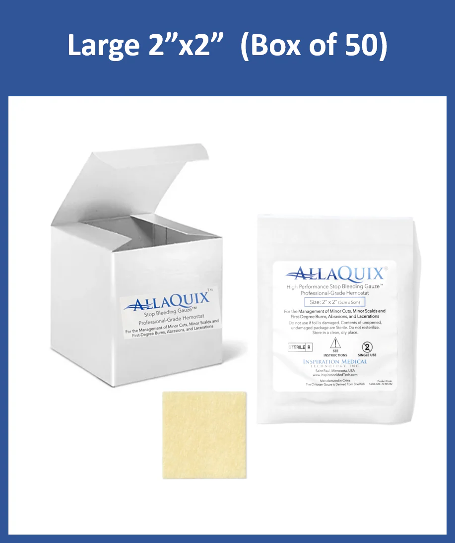 AllaQuix® High Performance Stop Bleeding Gauze (2x2)