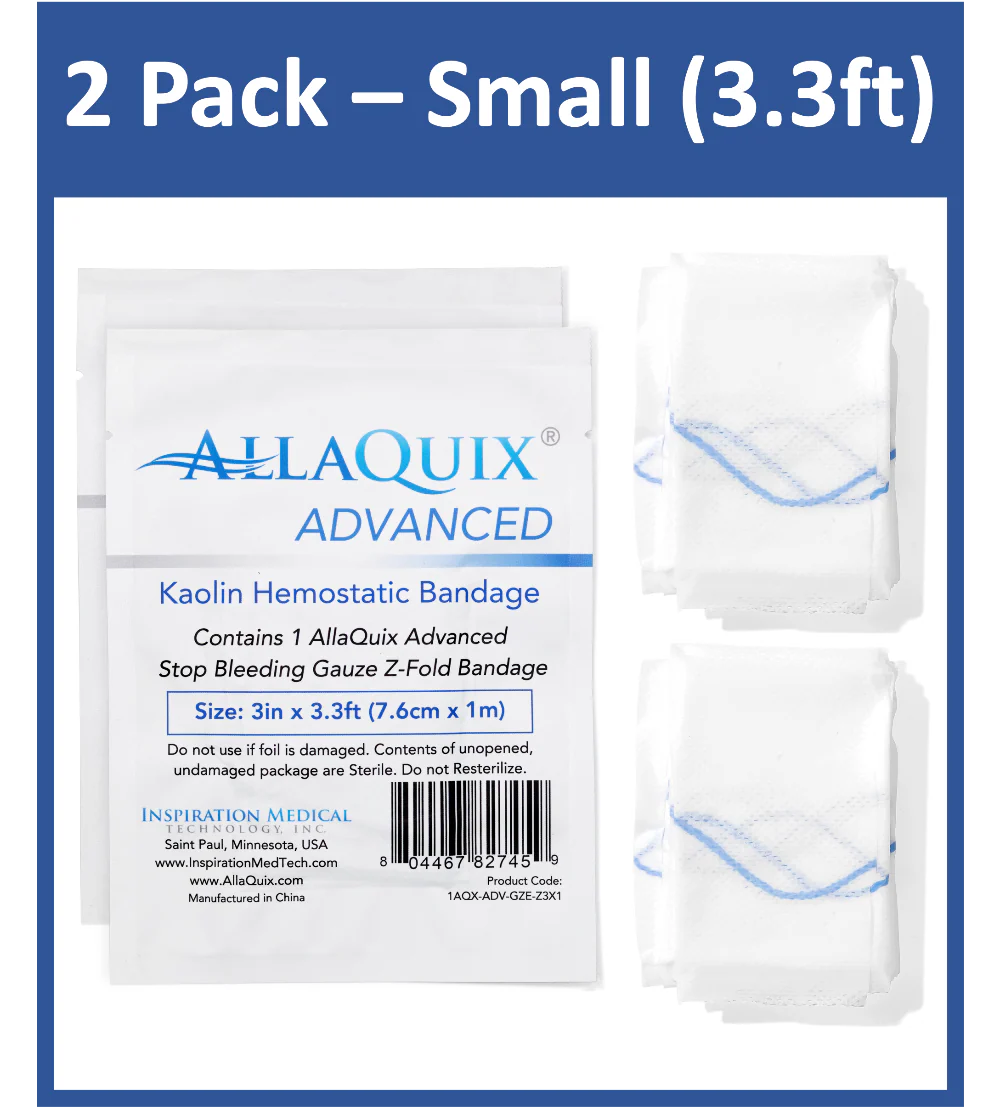 AllaQuix® Advanced Kaolin Z-Fold Hemostatic Gauze Bandage
