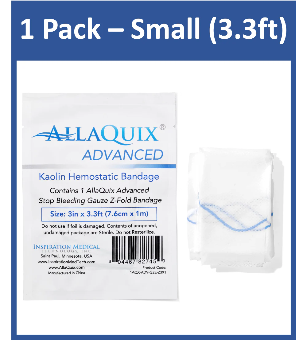 AllaQuix® Advanced Kaolin Z-Fold Hemostatic Gauze Bandage