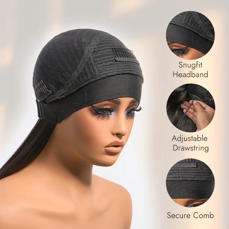 Luvme Too Easy Texture™ Wig 180% Density Water Wave Glueless Headband Wig Flexi-Fit Drawstring (Get Free Trendy Headbands)