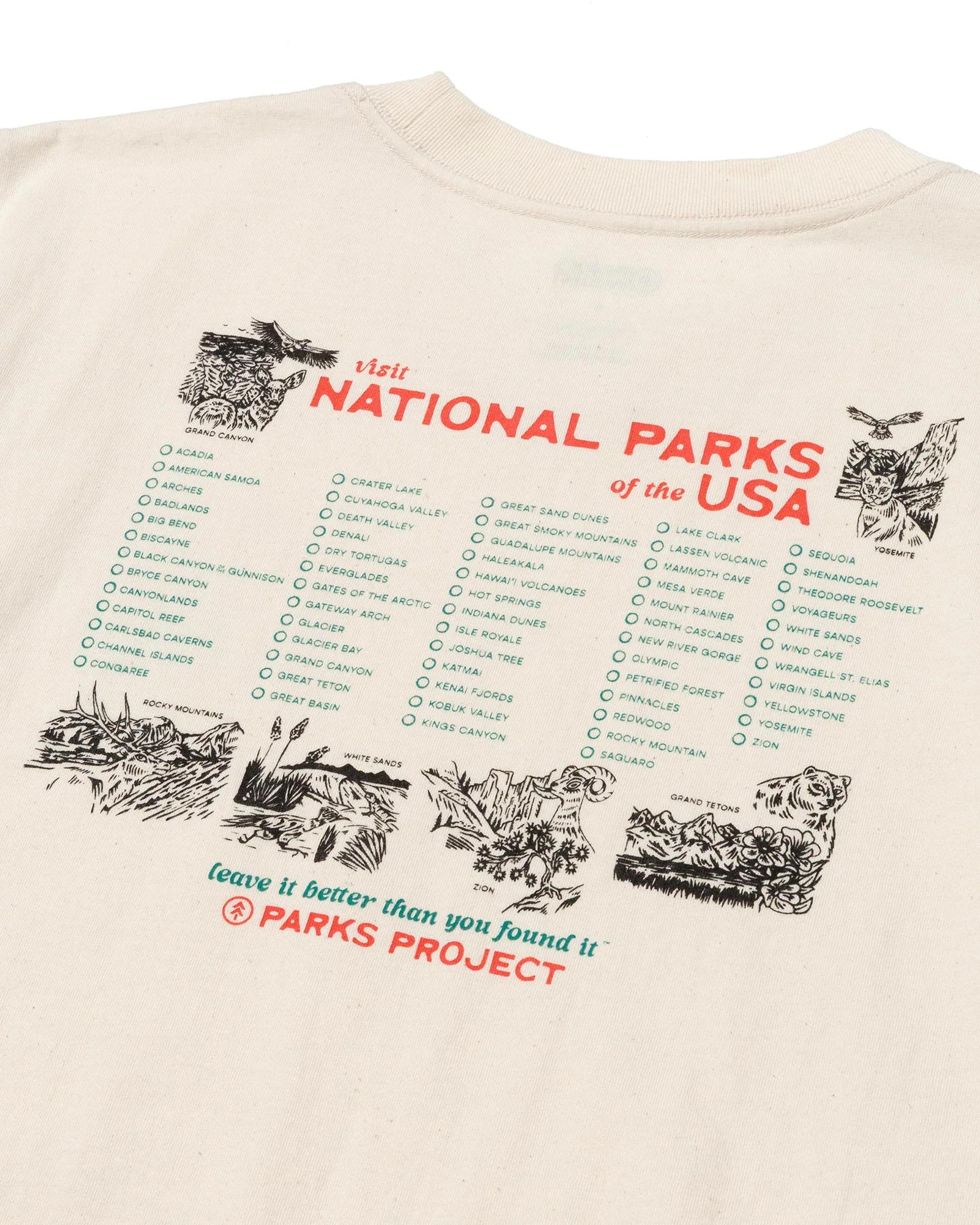 Women's National Park Naturalist Checklist Relaxed Tee