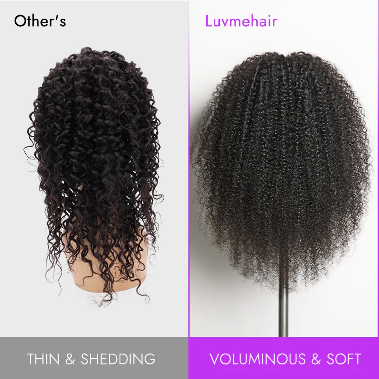 Luvme Too Easy Texture™ Wig 180% Density  Kinky Curly / Yaki Straight Glueless V Part Flexi-Fit Drawstring Wig