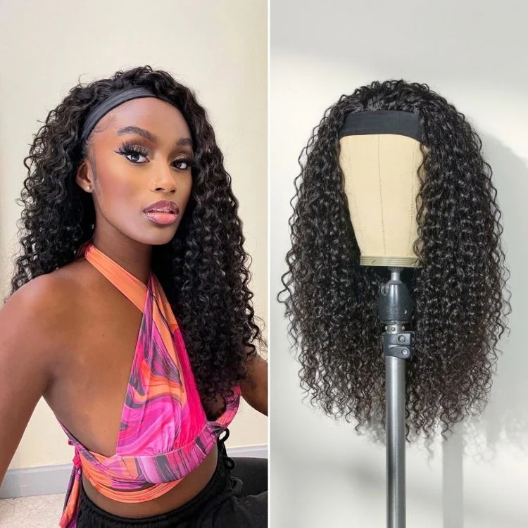 Luvme Too Easy Texture™ Wig 180% Density Water Wave Glueless Headband Wig Flexi-Fit Drawstring (Get Free Trendy Headbands)