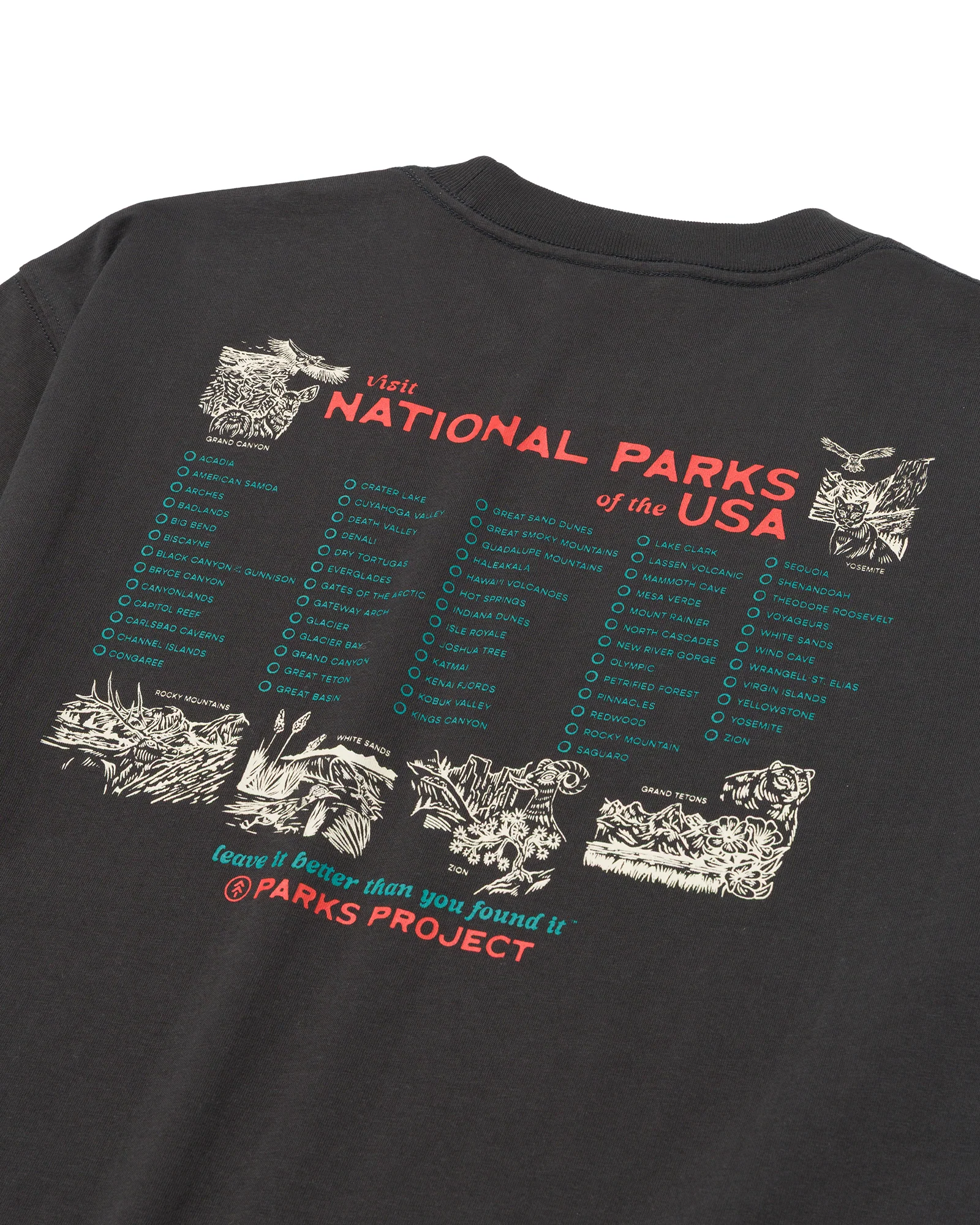 National Park Naturalist Checklist Tee