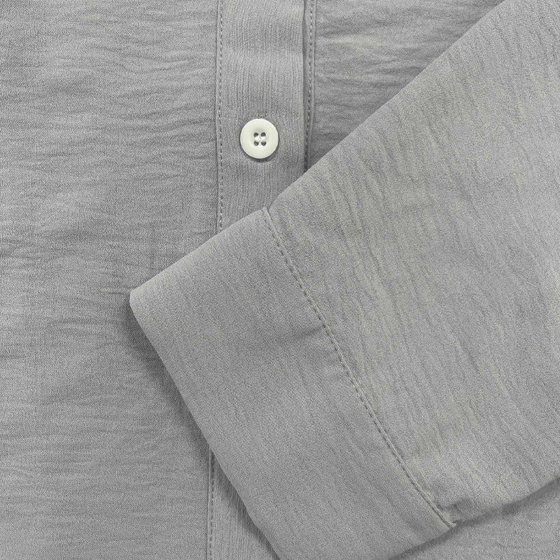 【24-hour shipping out】Men's Cotton and Linen Casual Solid Color Lapel Shirt 31793795X