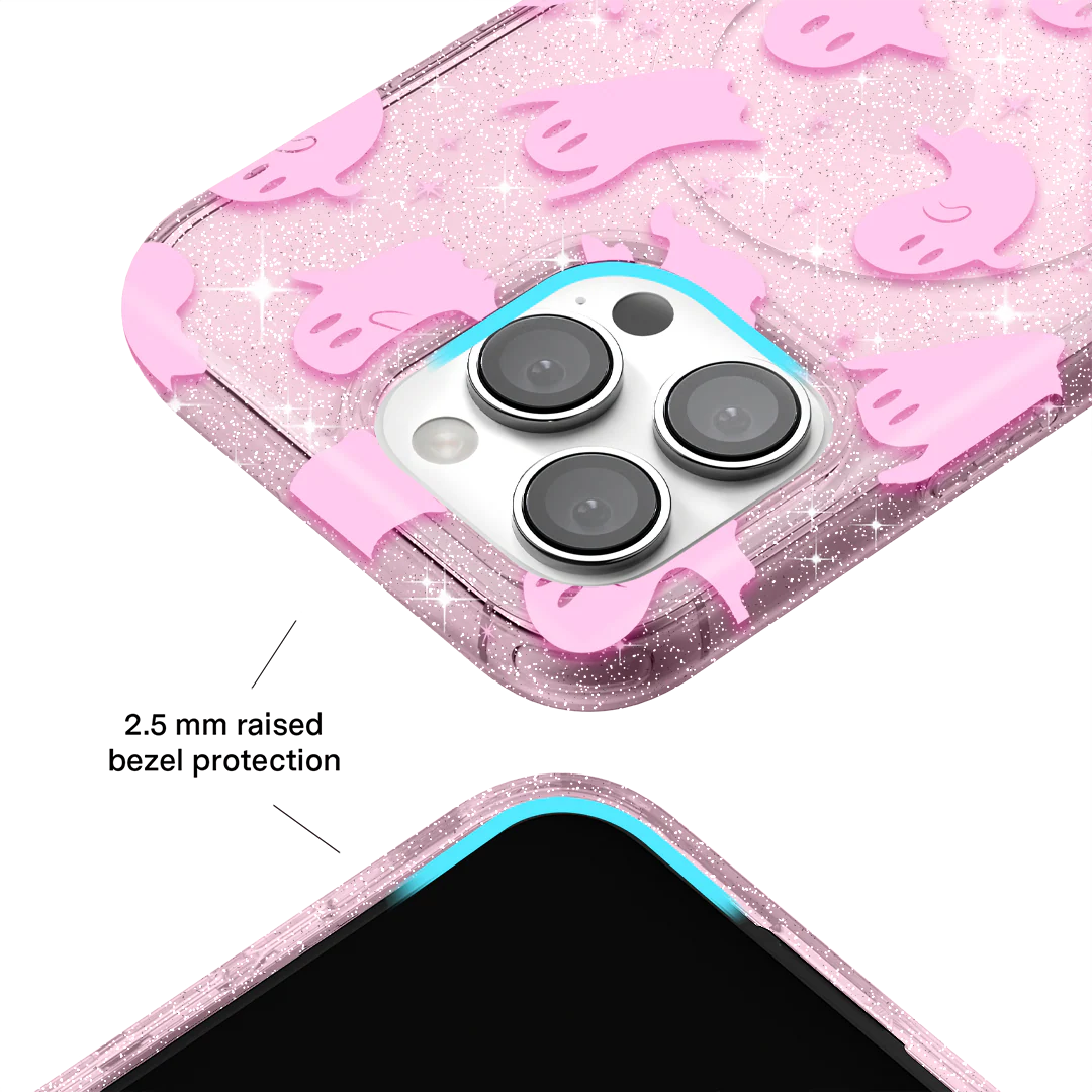 Ghosted Pink Glitter iPhone Case