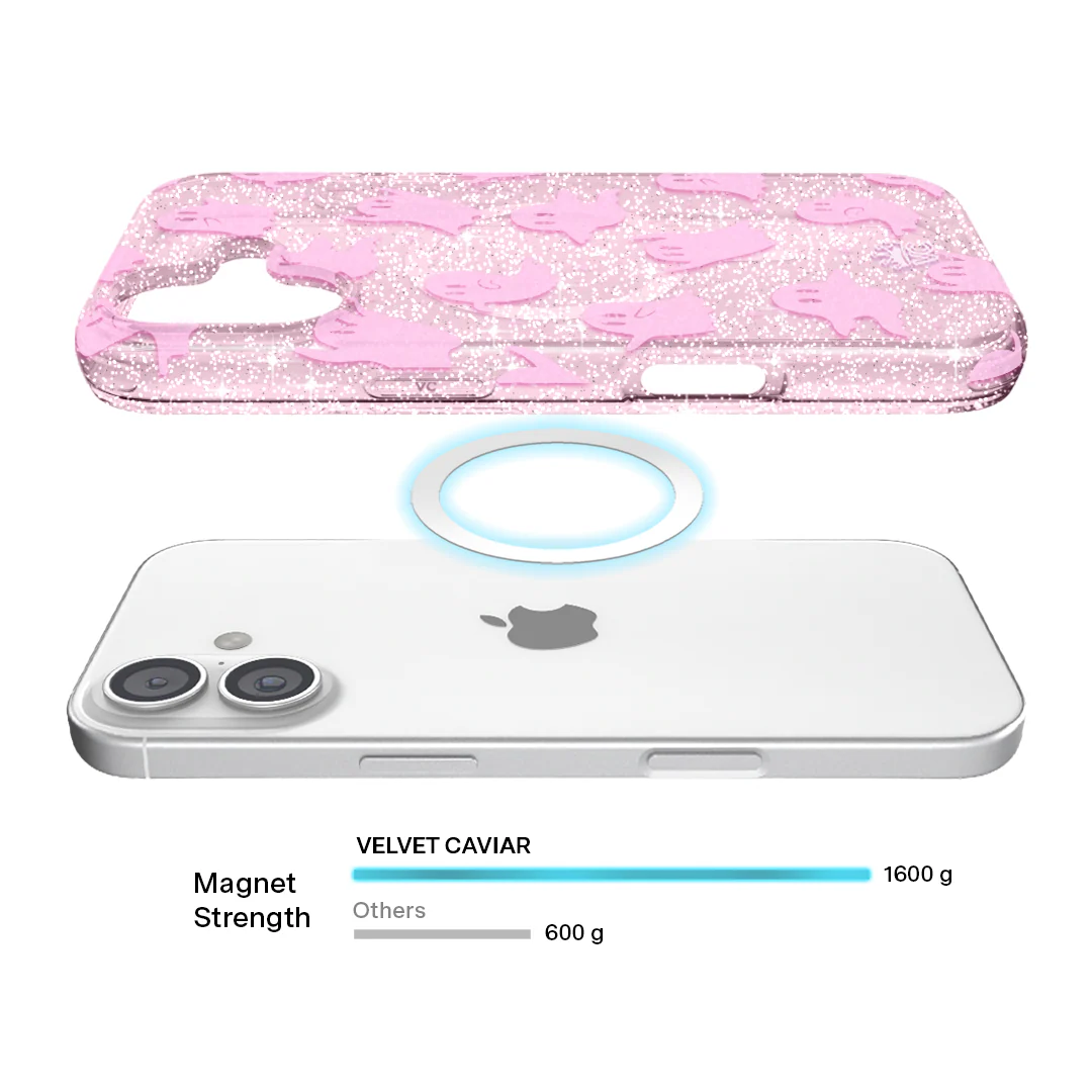 Ghosted Pink Glitter iPhone Case
