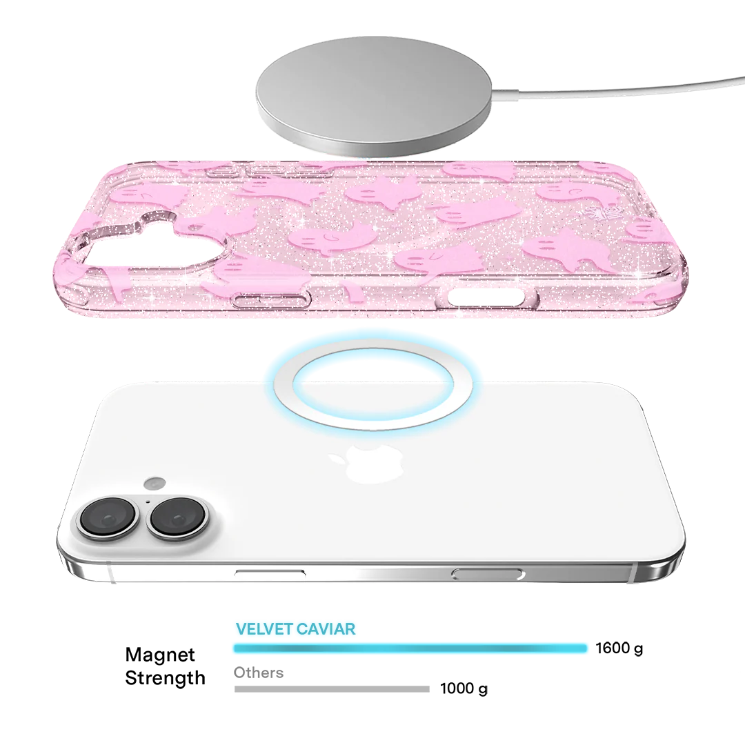 Ghosted Pink Glitter iPhone Case