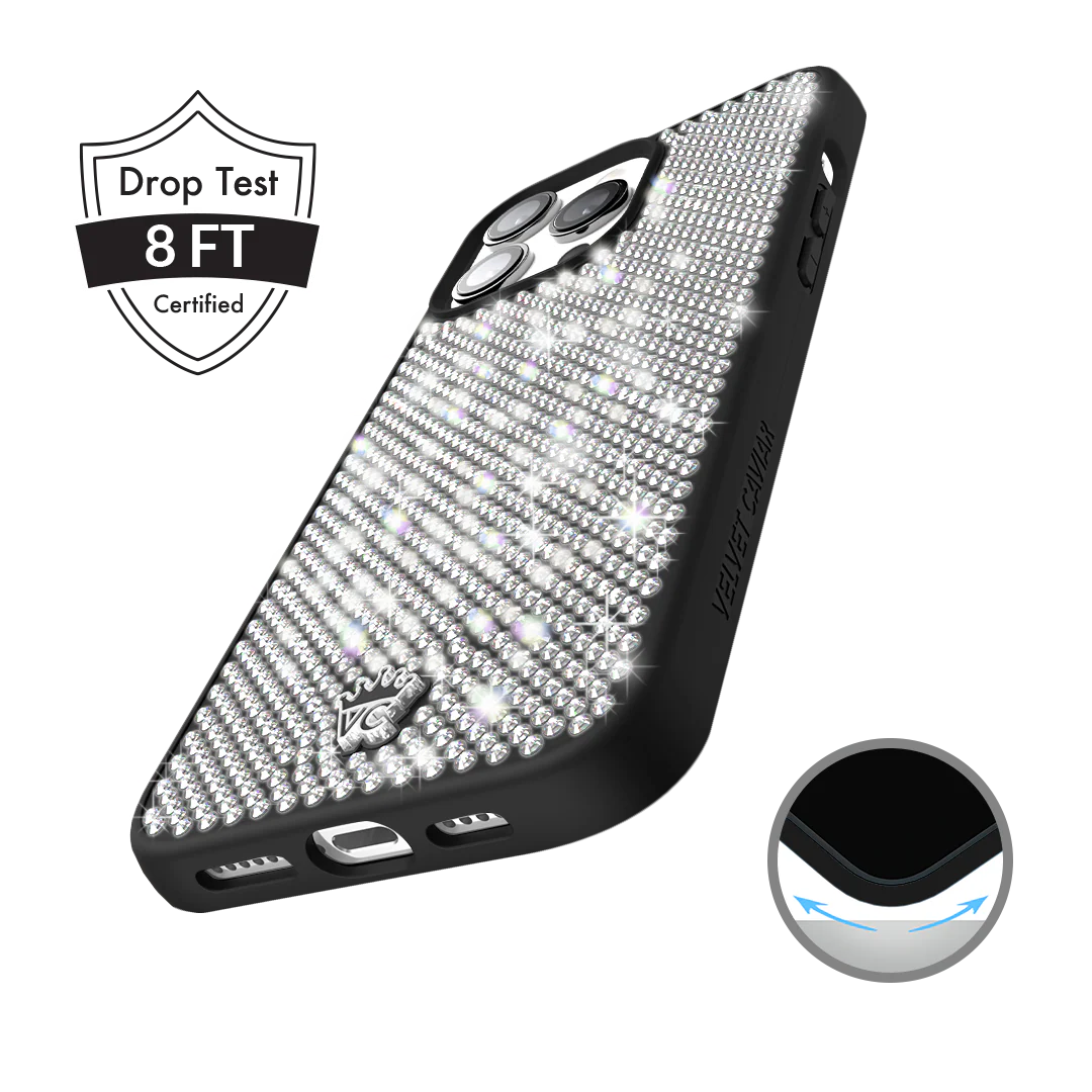 Black Caviar Crystals iPhone Case