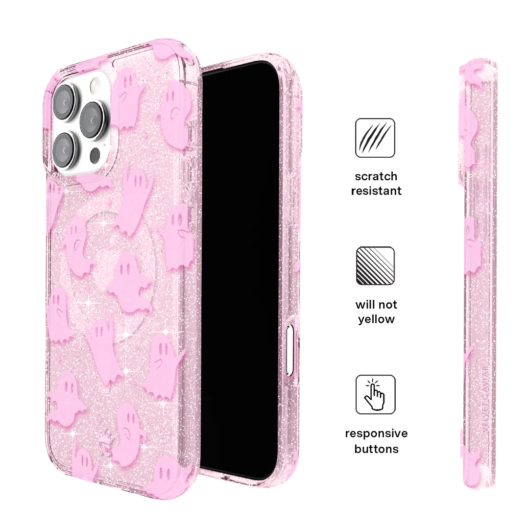 Ghosted Pink Glitter iPhone Case