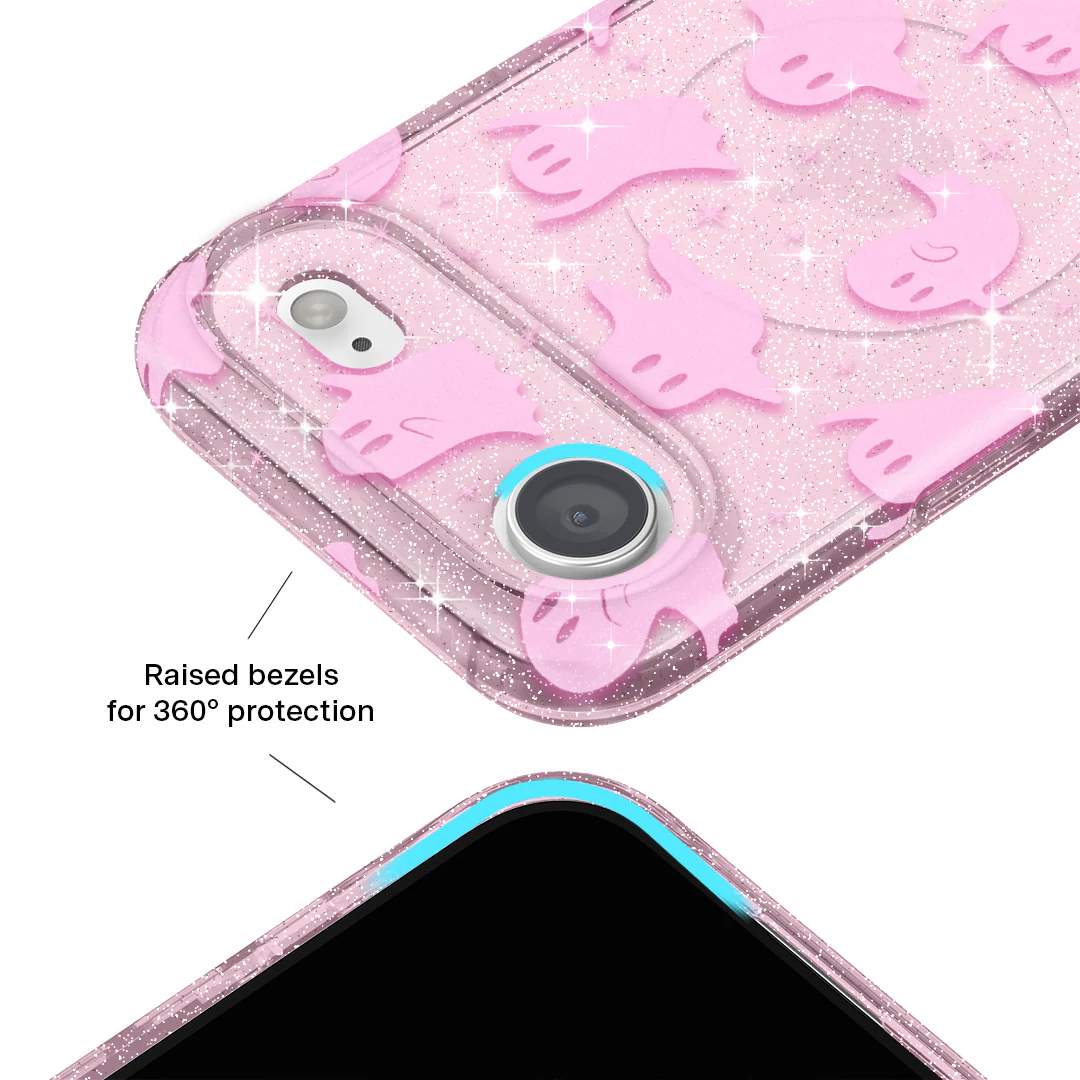 Ghosted Pink Glitter iPhone Case