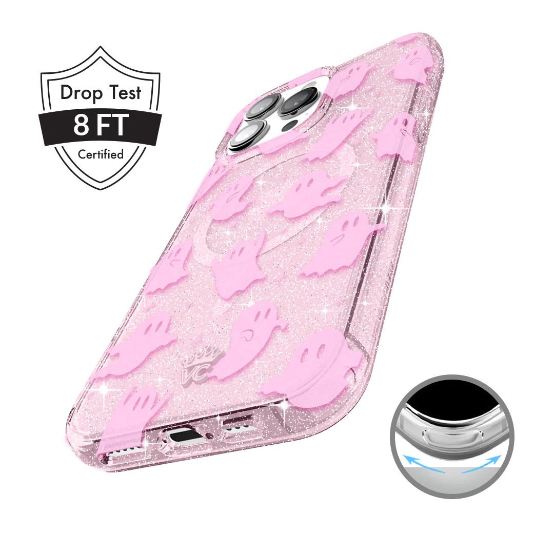 Ghosted Pink Glitter iPhone Case