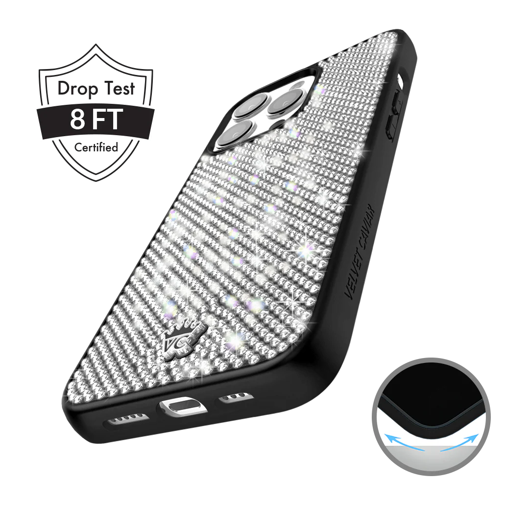 Black Caviar Crystals iPhone Case