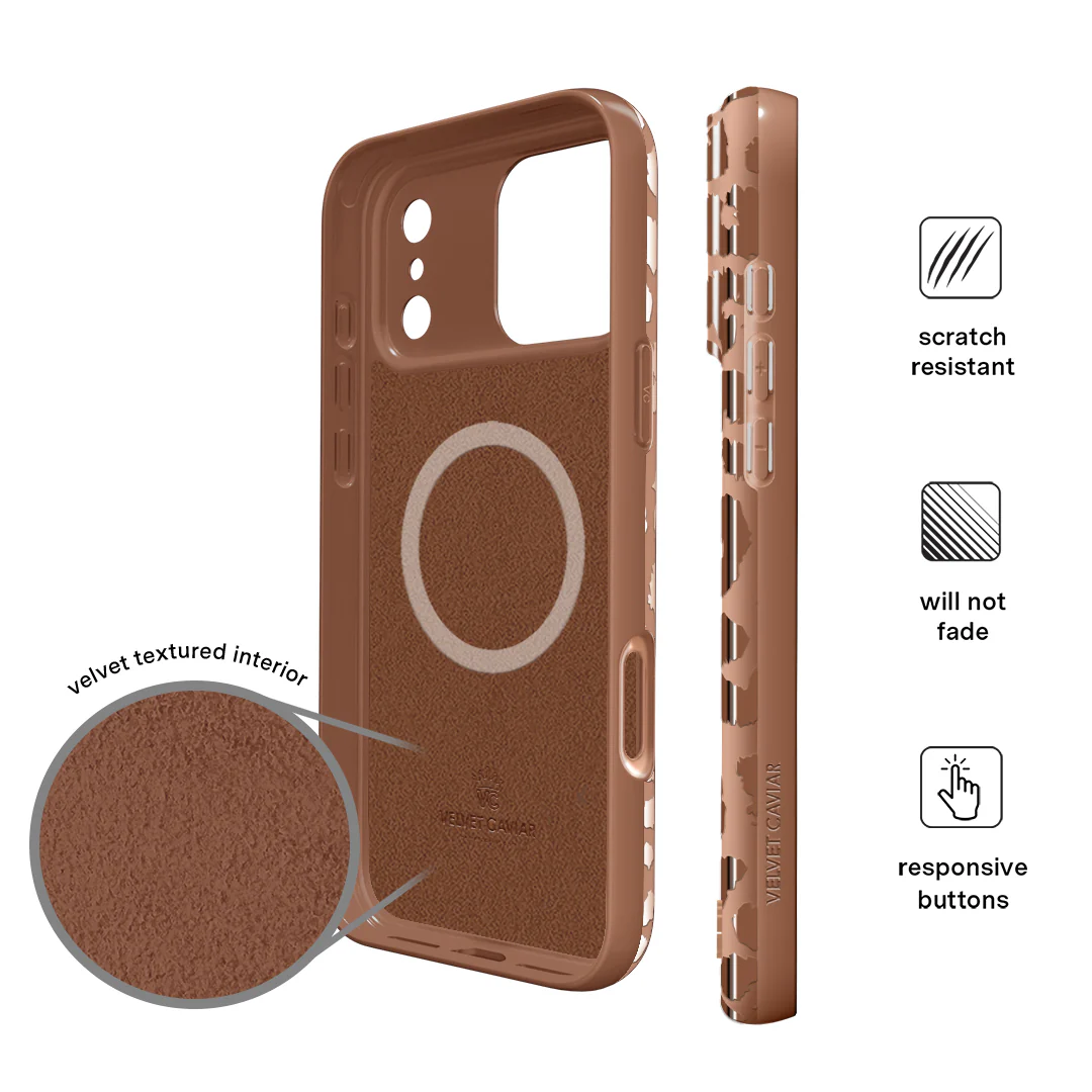 Bronze Chrome Leopard iPhone Case