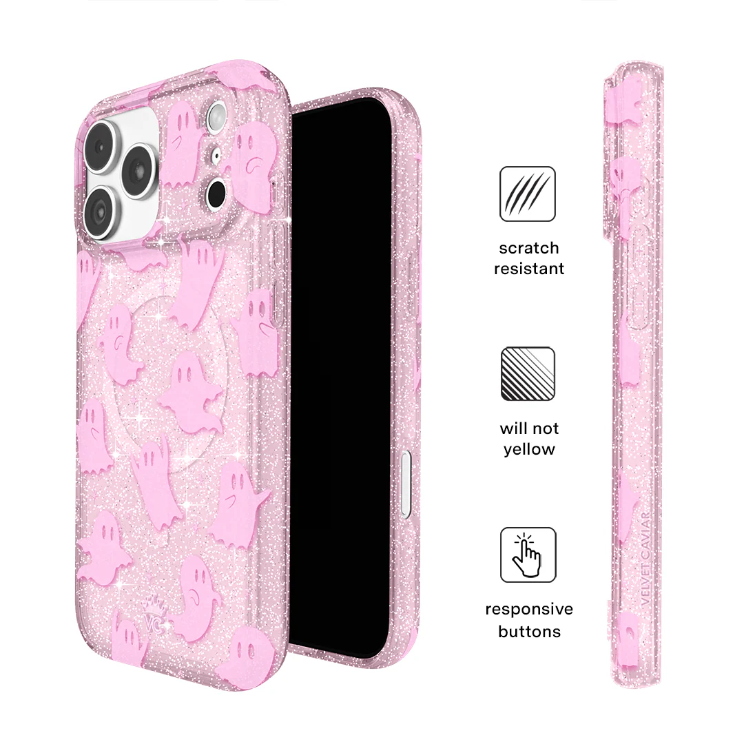 Ghosted Pink Glitter iPhone Case