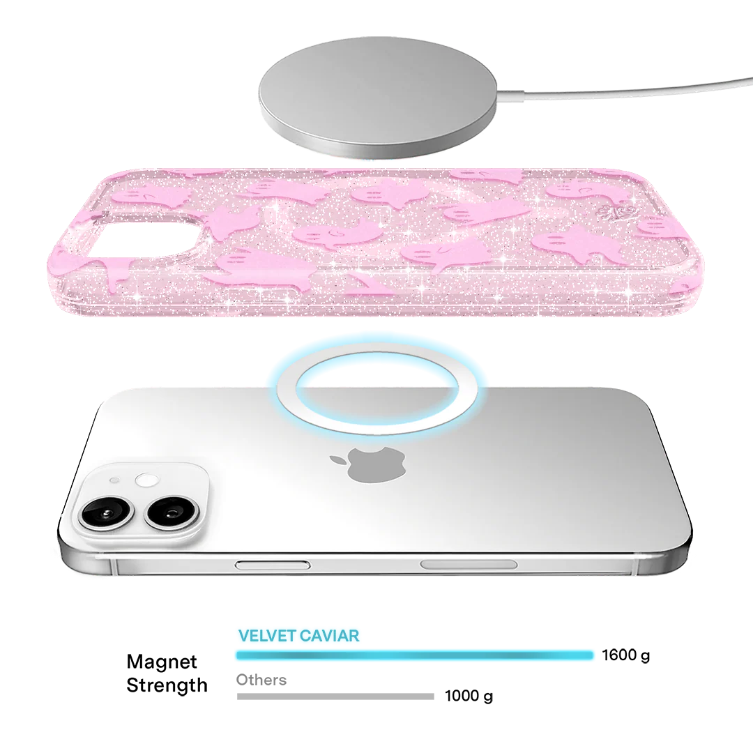 Ghosted Pink Glitter iPhone Case