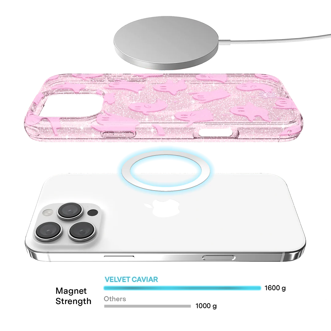 Ghosted Pink Glitter iPhone Case