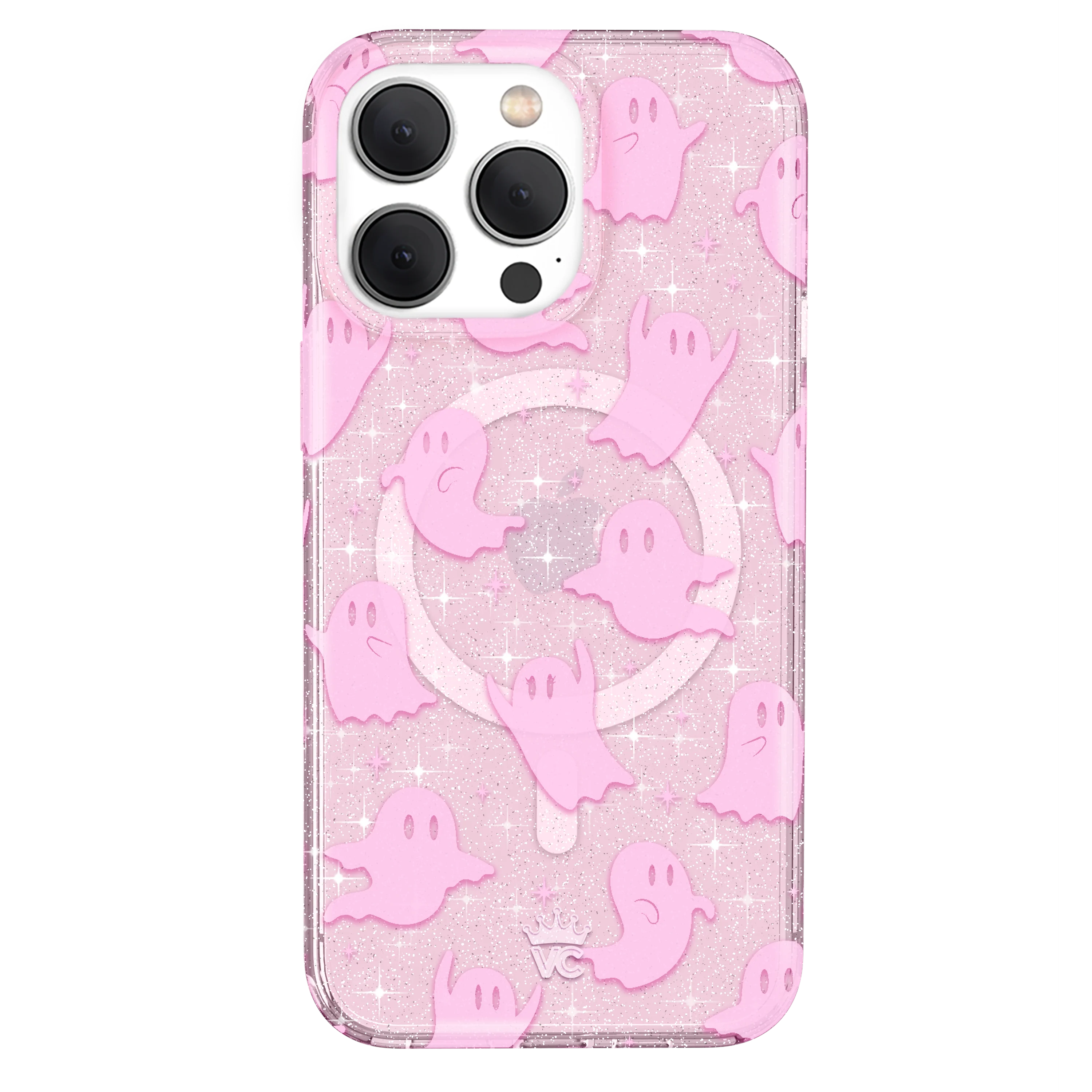 Ghosted Pink Glitter iPhone Case