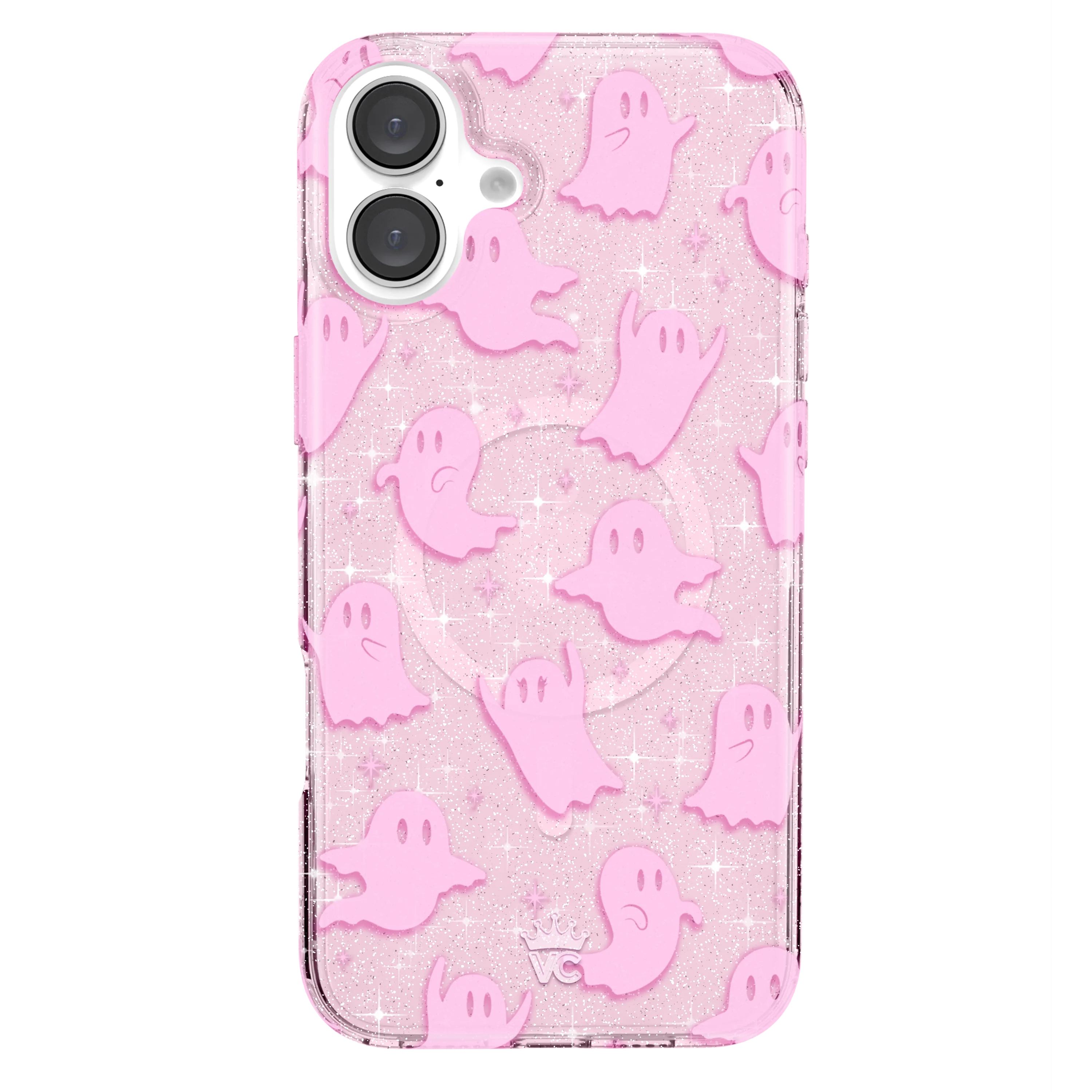 Ghosted Pink Glitter iPhone Case