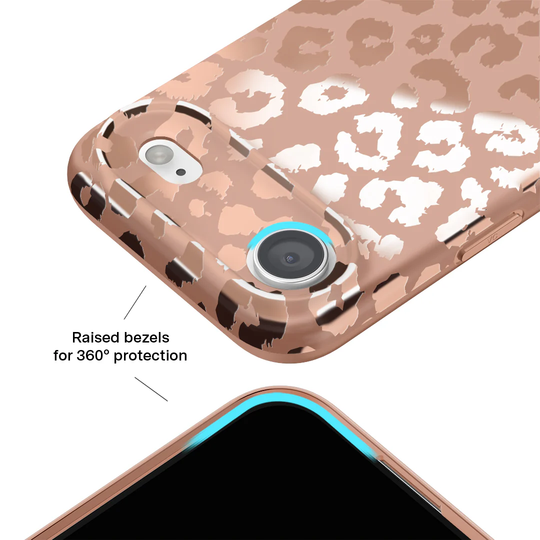 Bronze Chrome Leopard iPhone Case