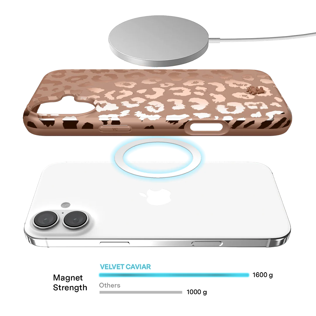 Bronze Chrome Leopard iPhone Case