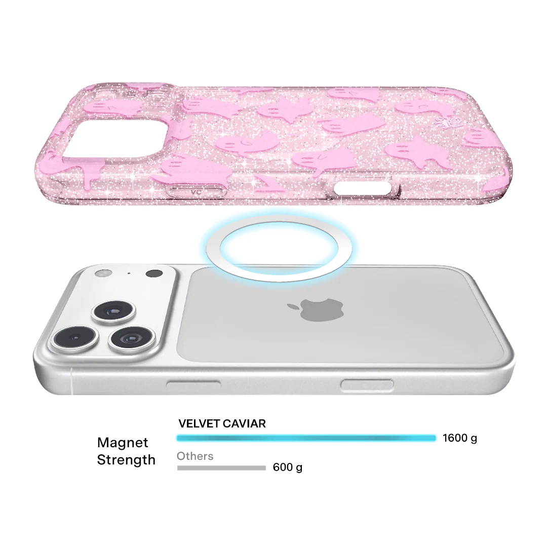 Ghosted Pink Glitter iPhone Case