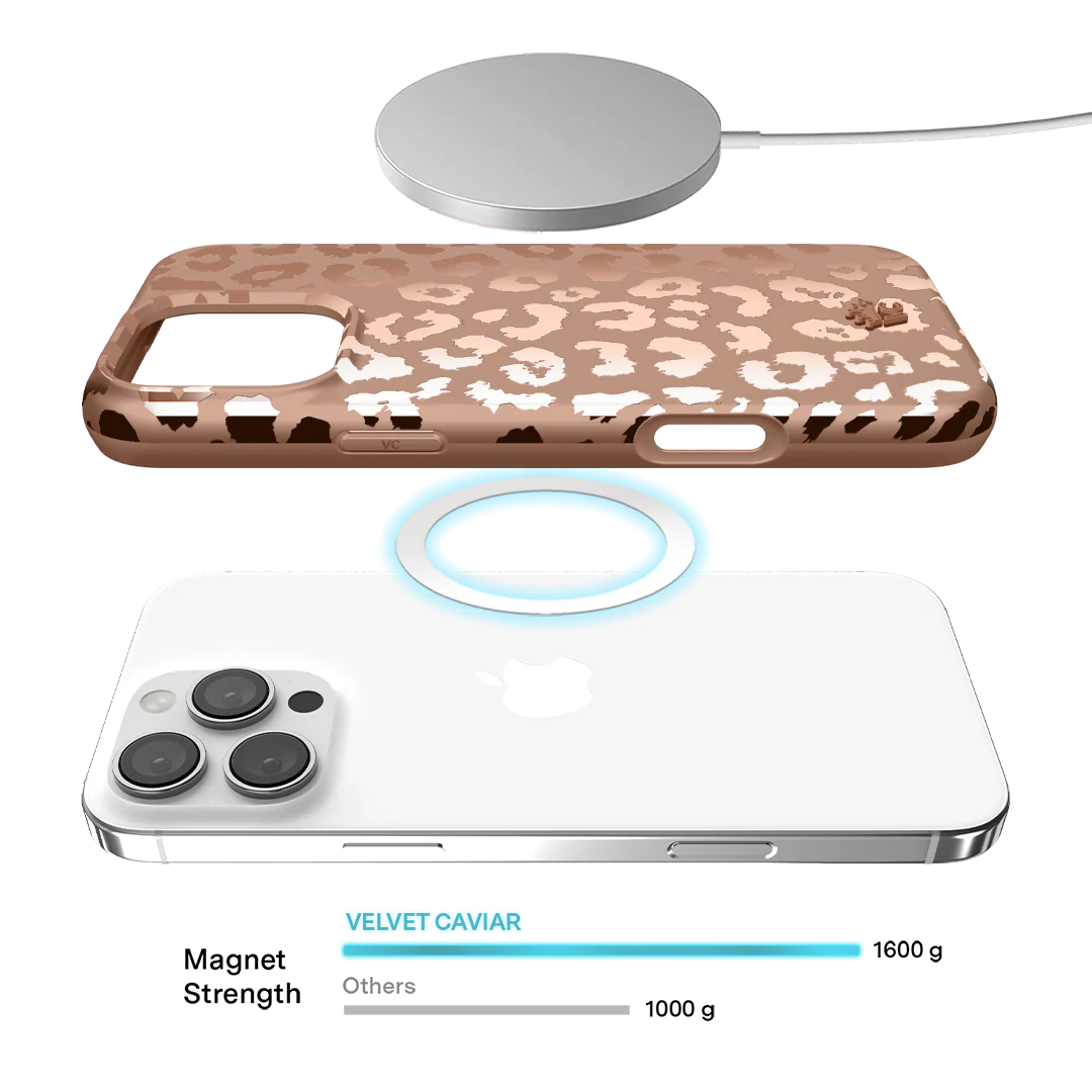 Bronze Chrome Leopard iPhone Case