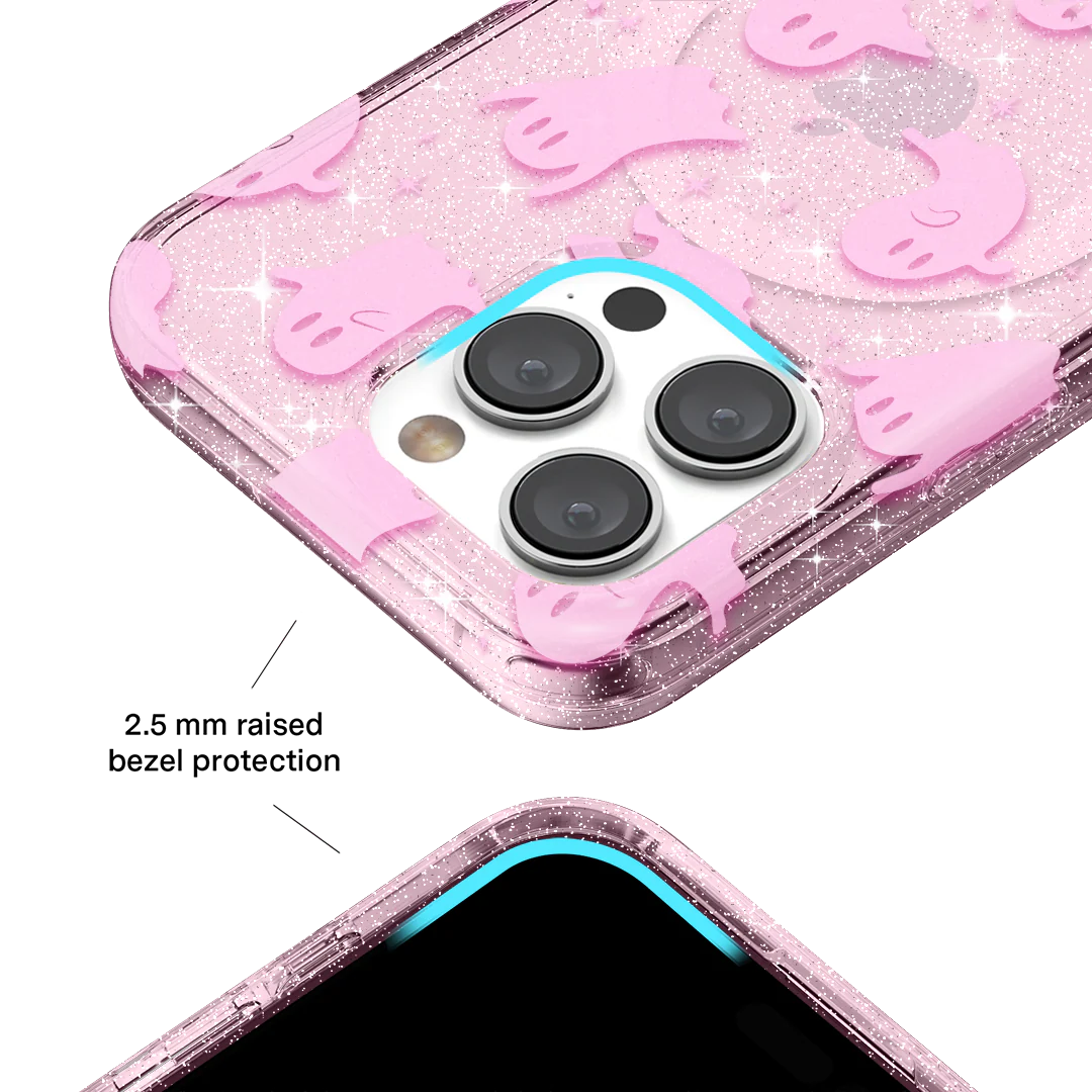 Ghosted Pink Glitter iPhone Case