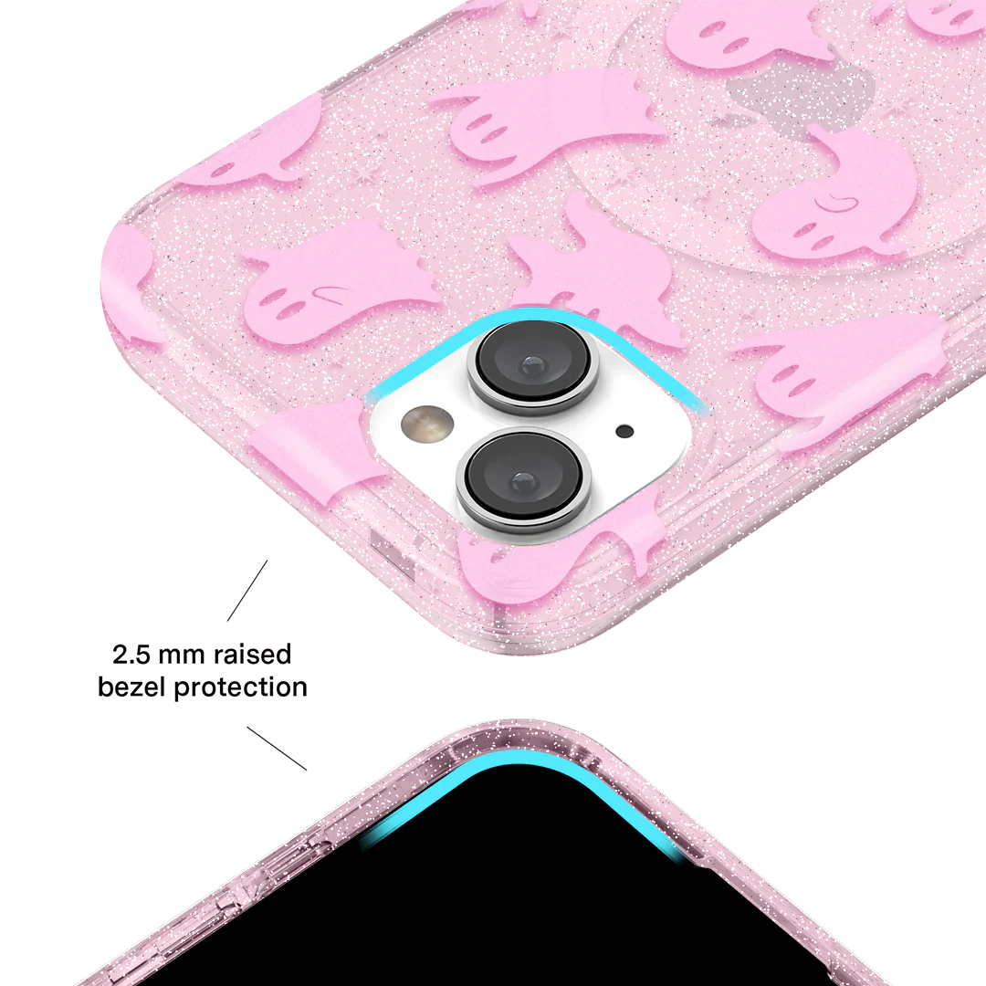 Ghosted Pink Glitter iPhone Case