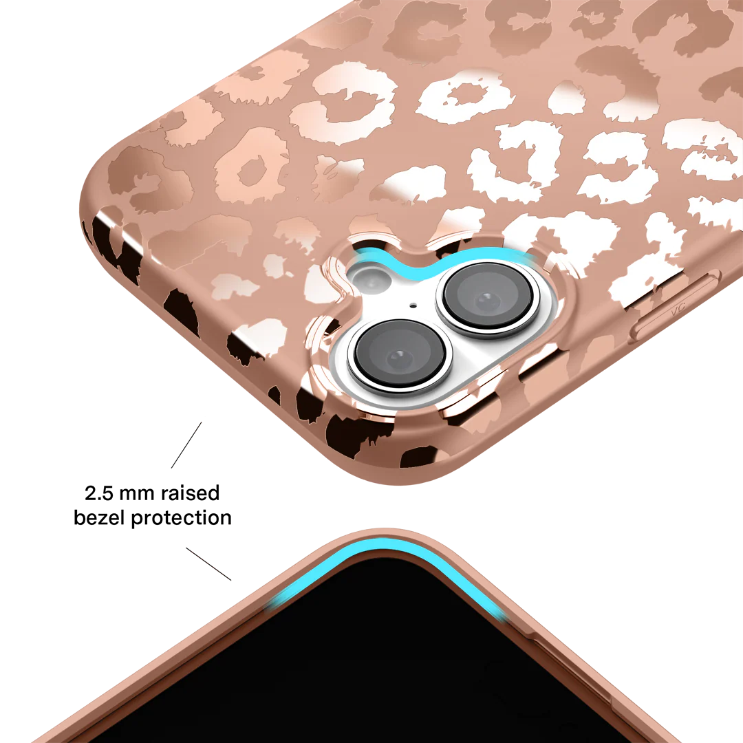 Bronze Chrome Leopard iPhone Case