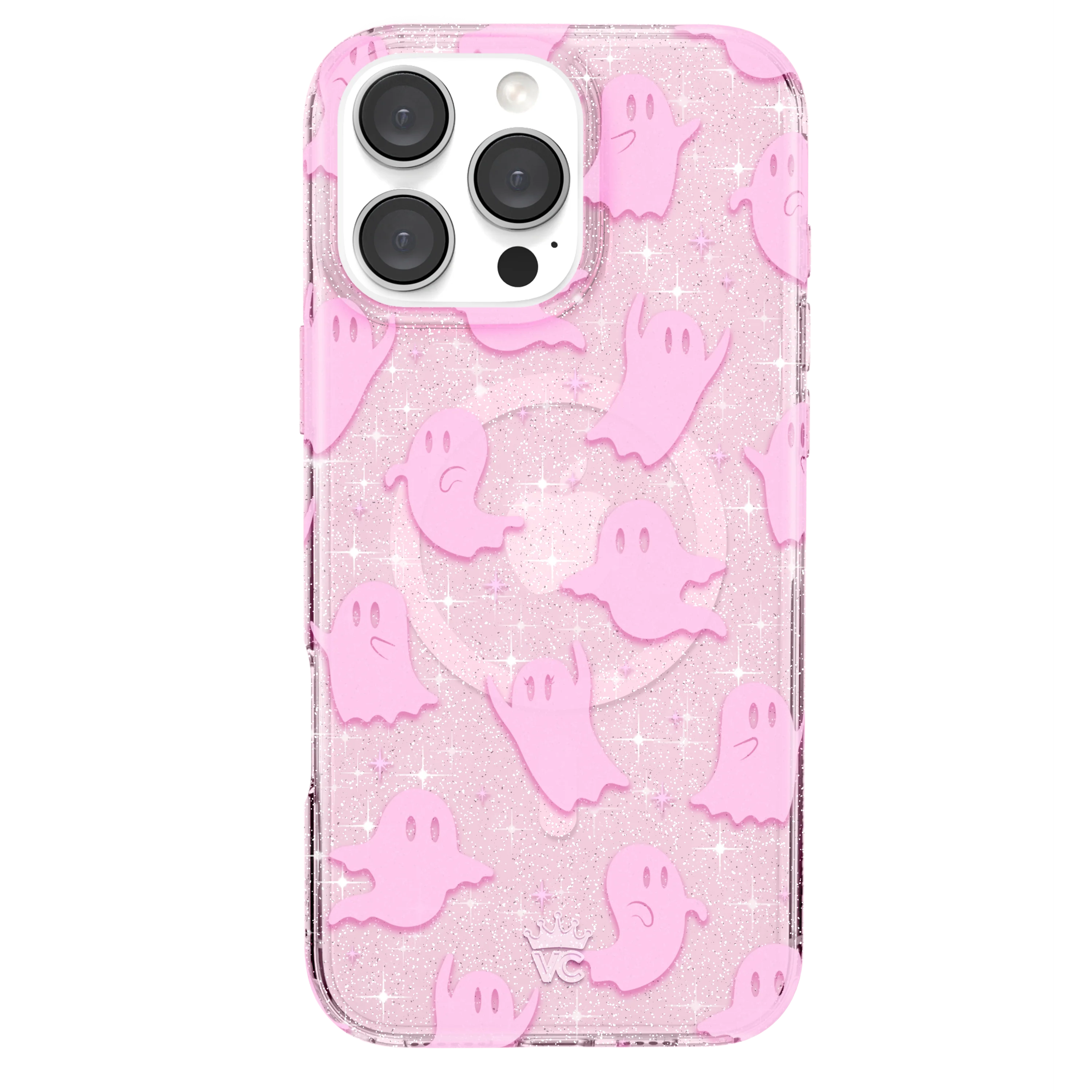 Ghosted Pink Glitter iPhone Case