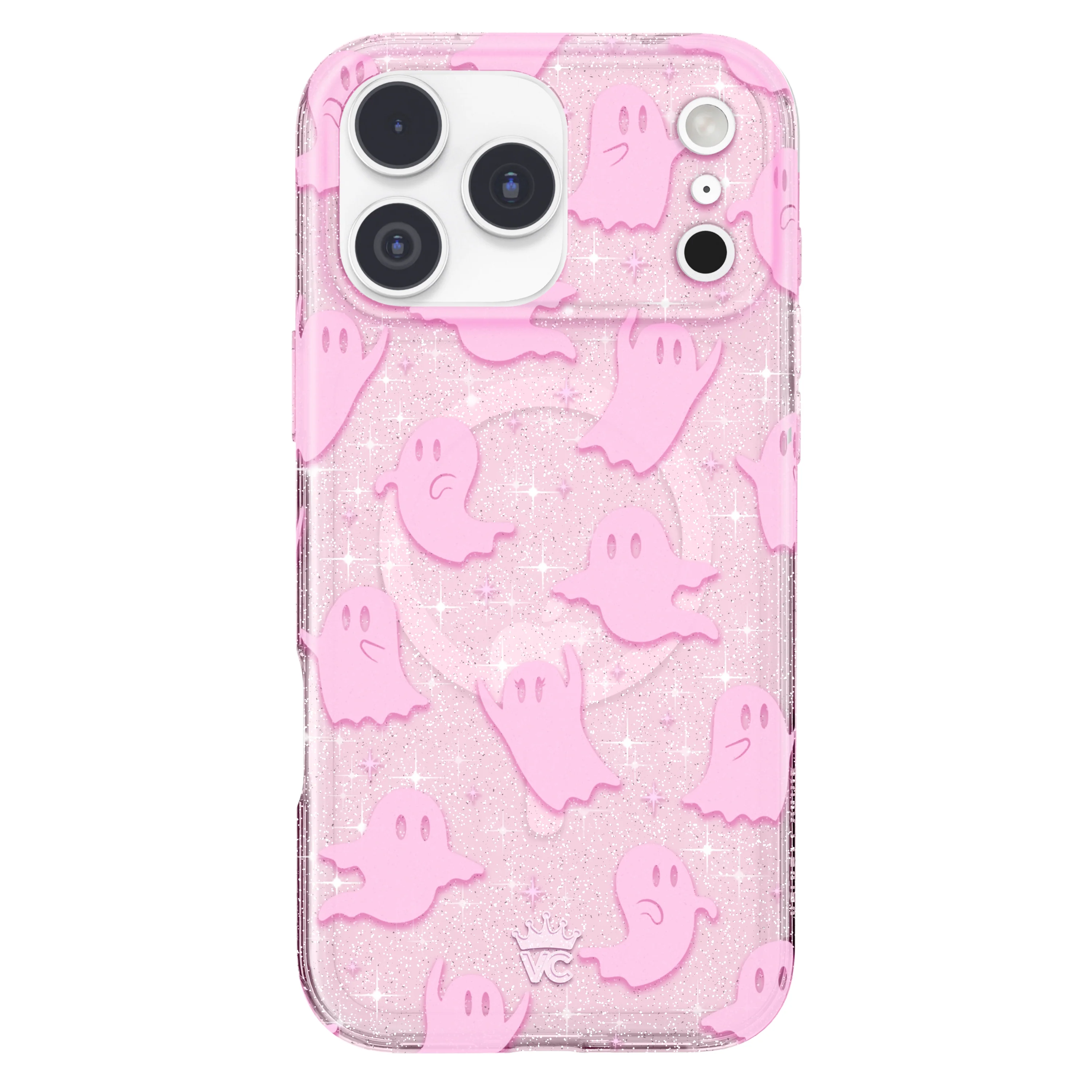 Ghosted Pink Glitter iPhone Case