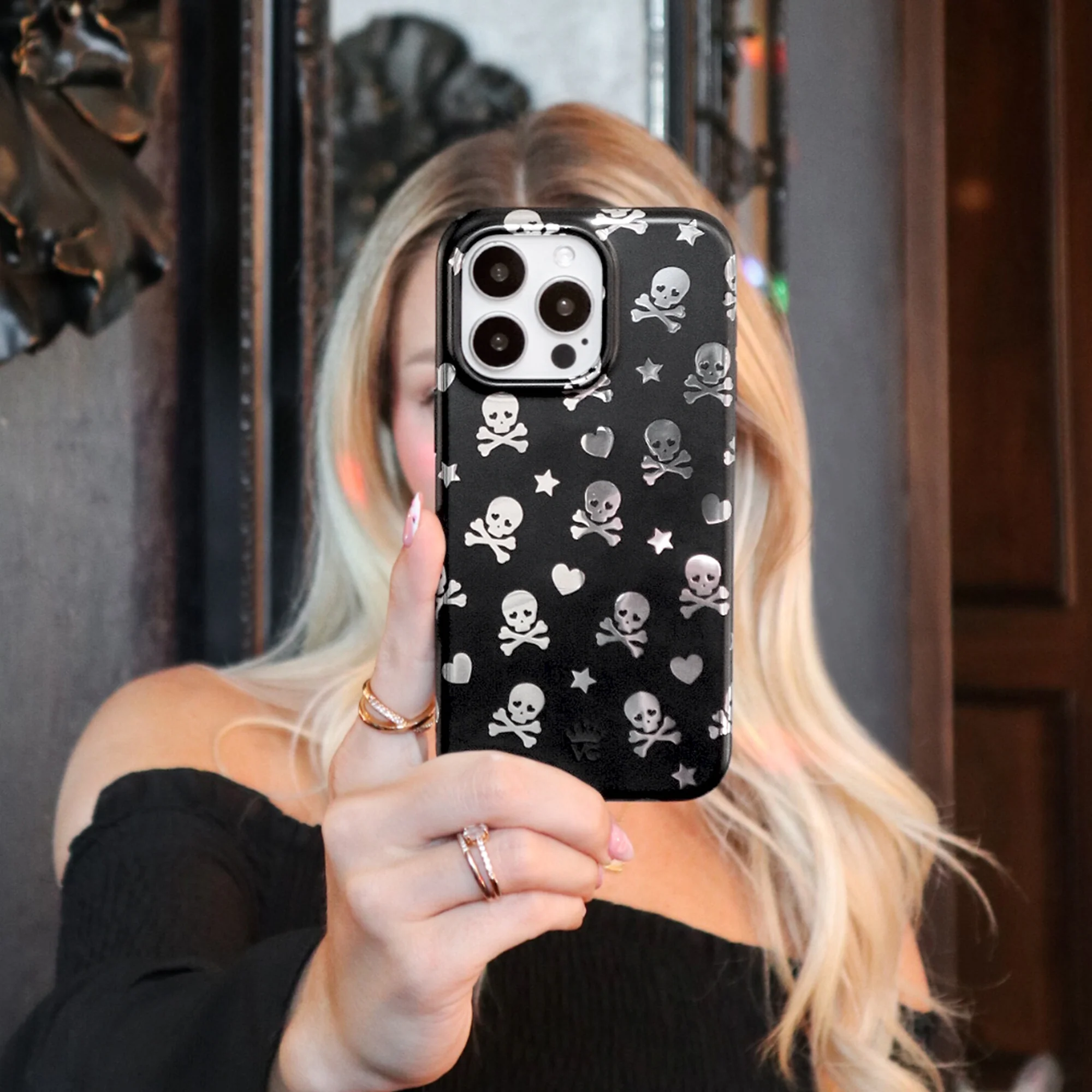 Chrome Skulls iPhone Case
