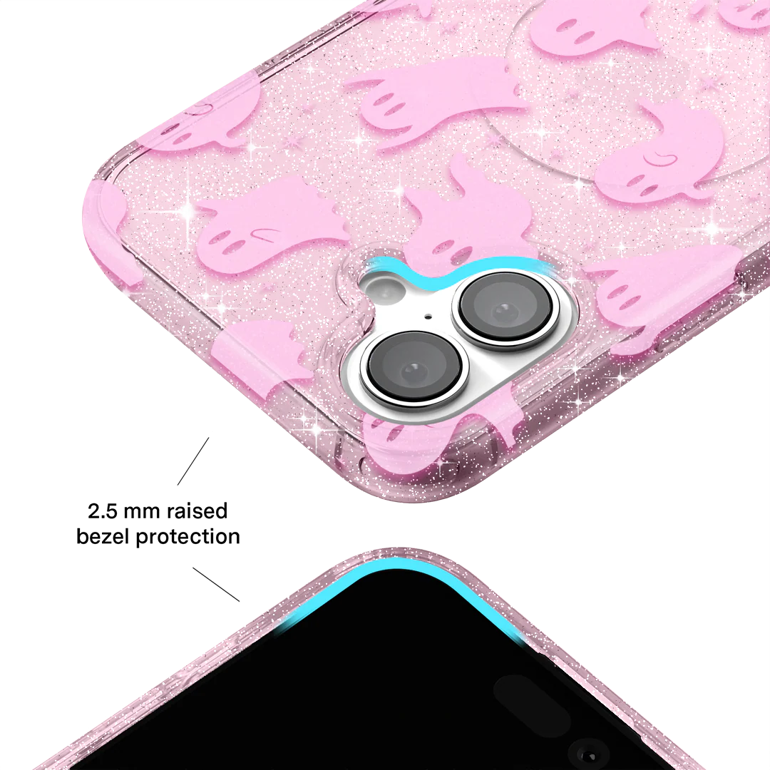 Ghosted Pink Glitter iPhone Case