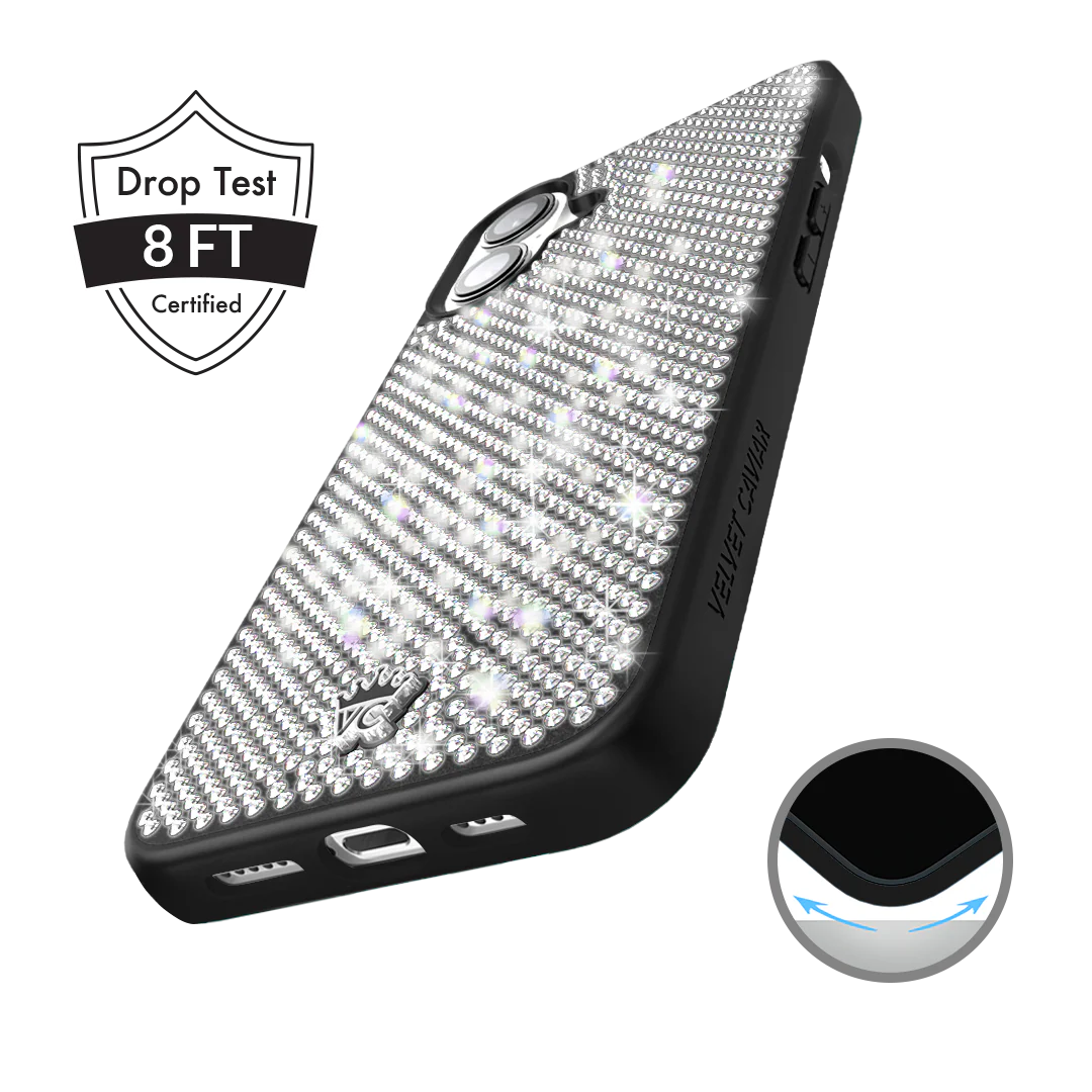 Black Caviar Crystals iPhone Case