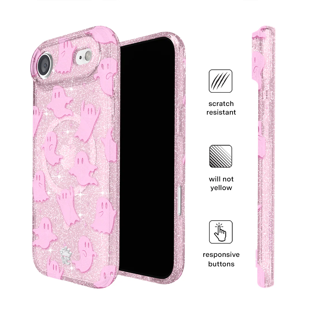 Ghosted Pink Glitter iPhone Case