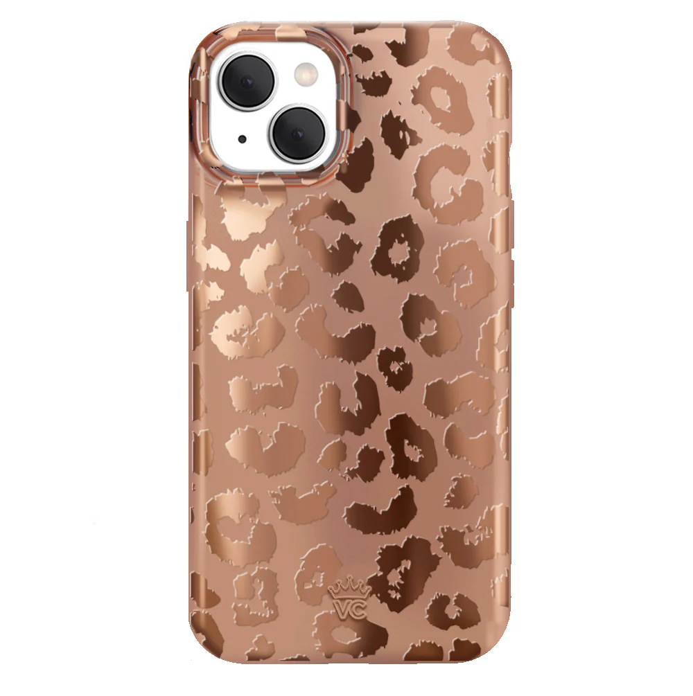 Bronze Chrome Leopard iPhone Case