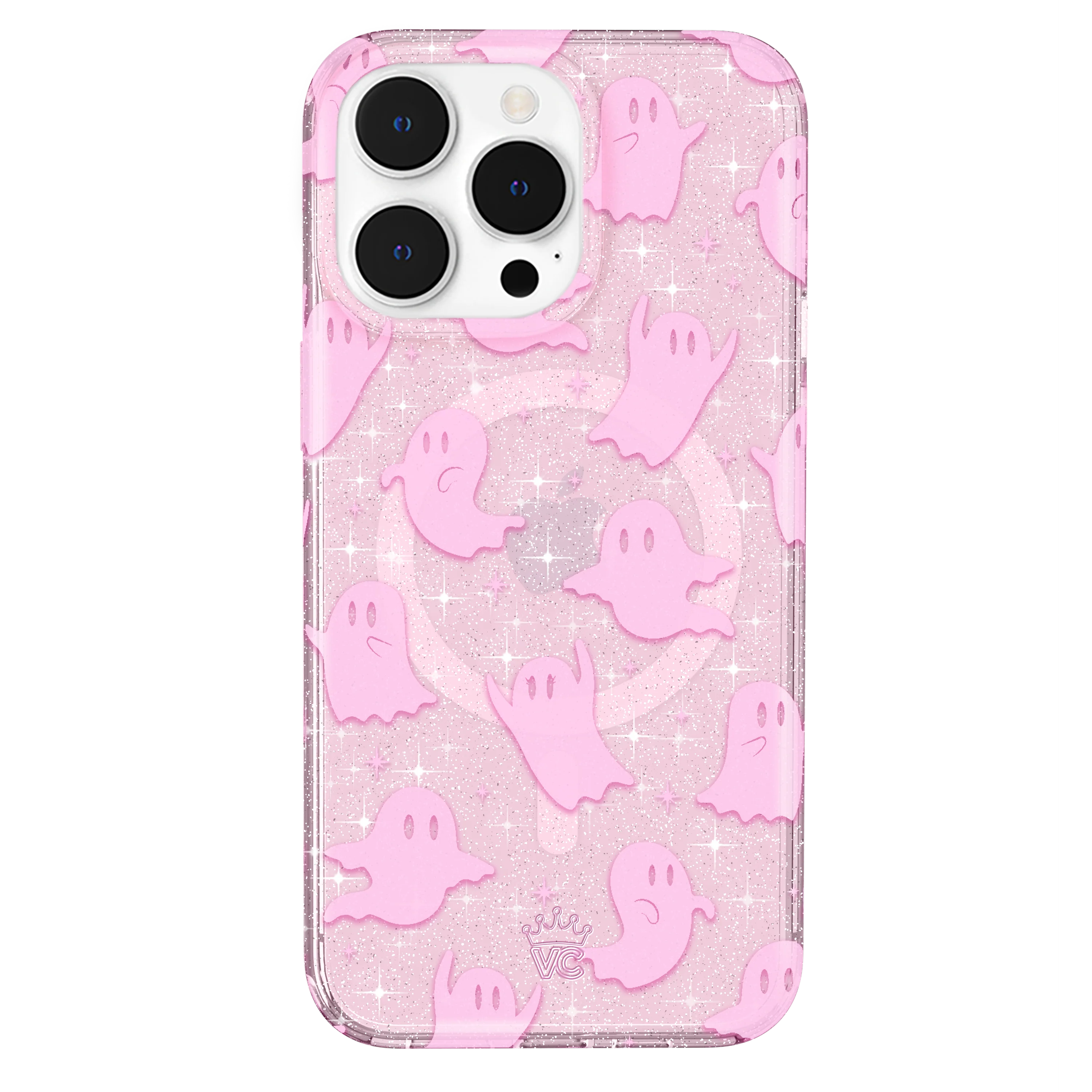 Ghosted Pink Glitter iPhone Case