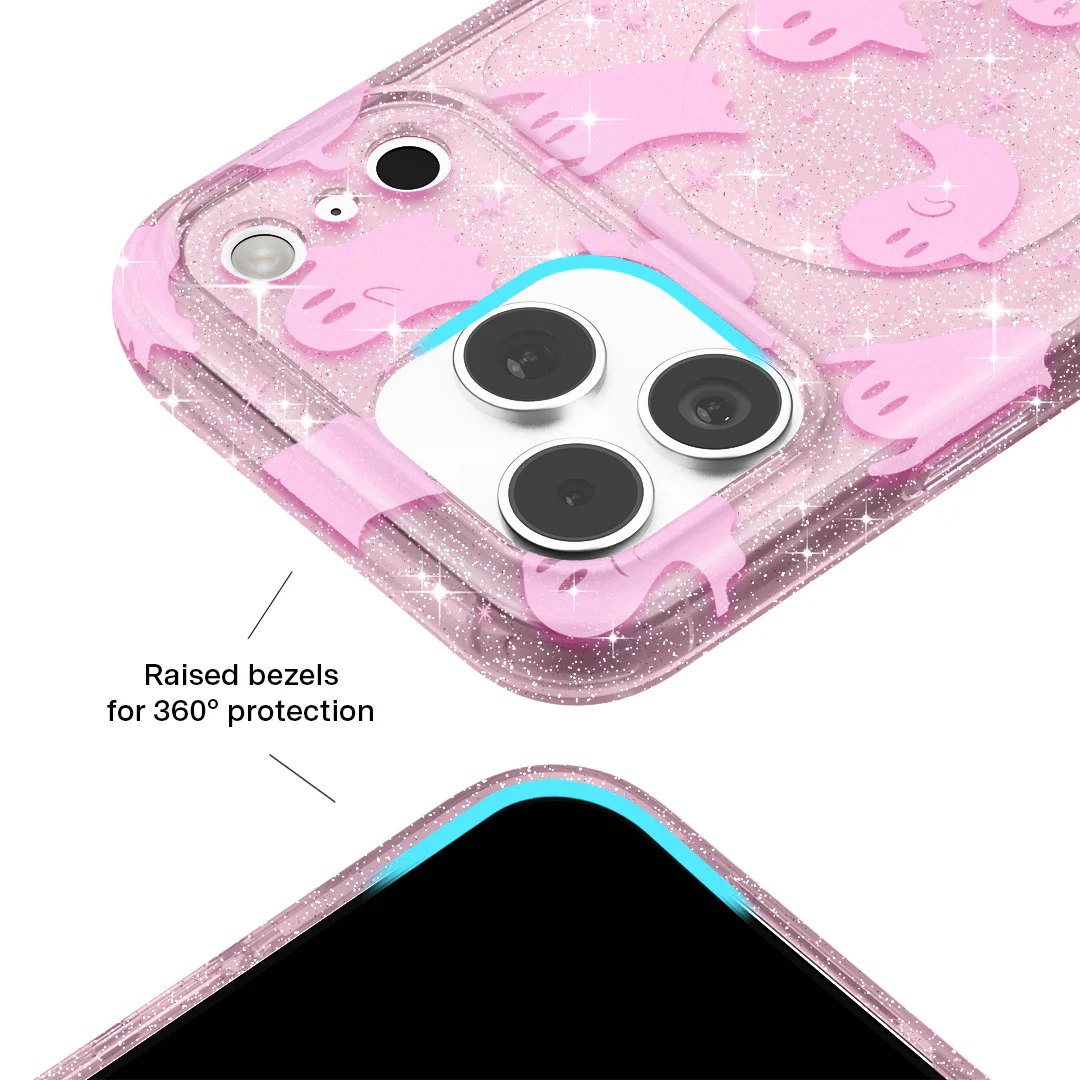 Ghosted Pink Glitter iPhone Case