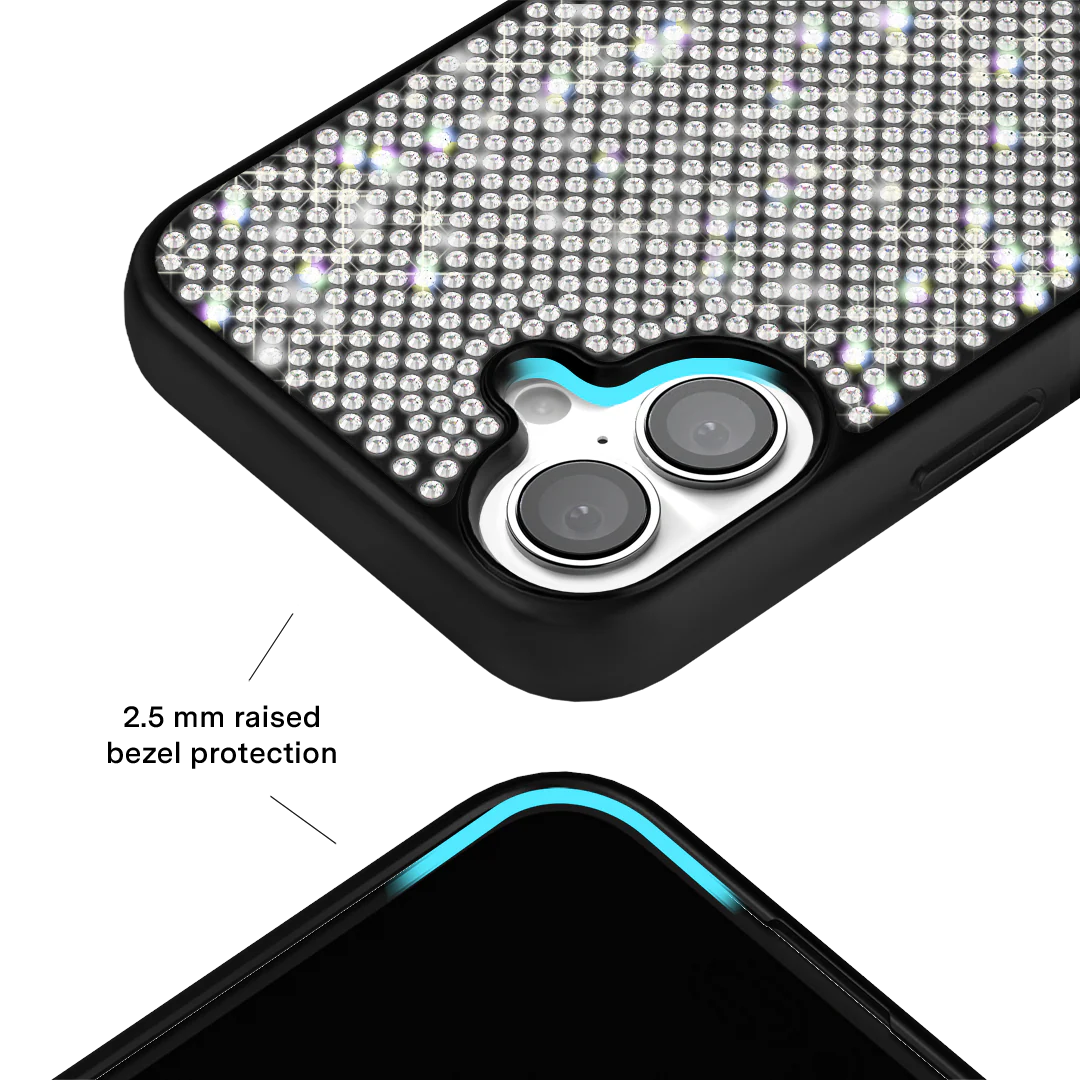 Black Caviar Crystals iPhone Case