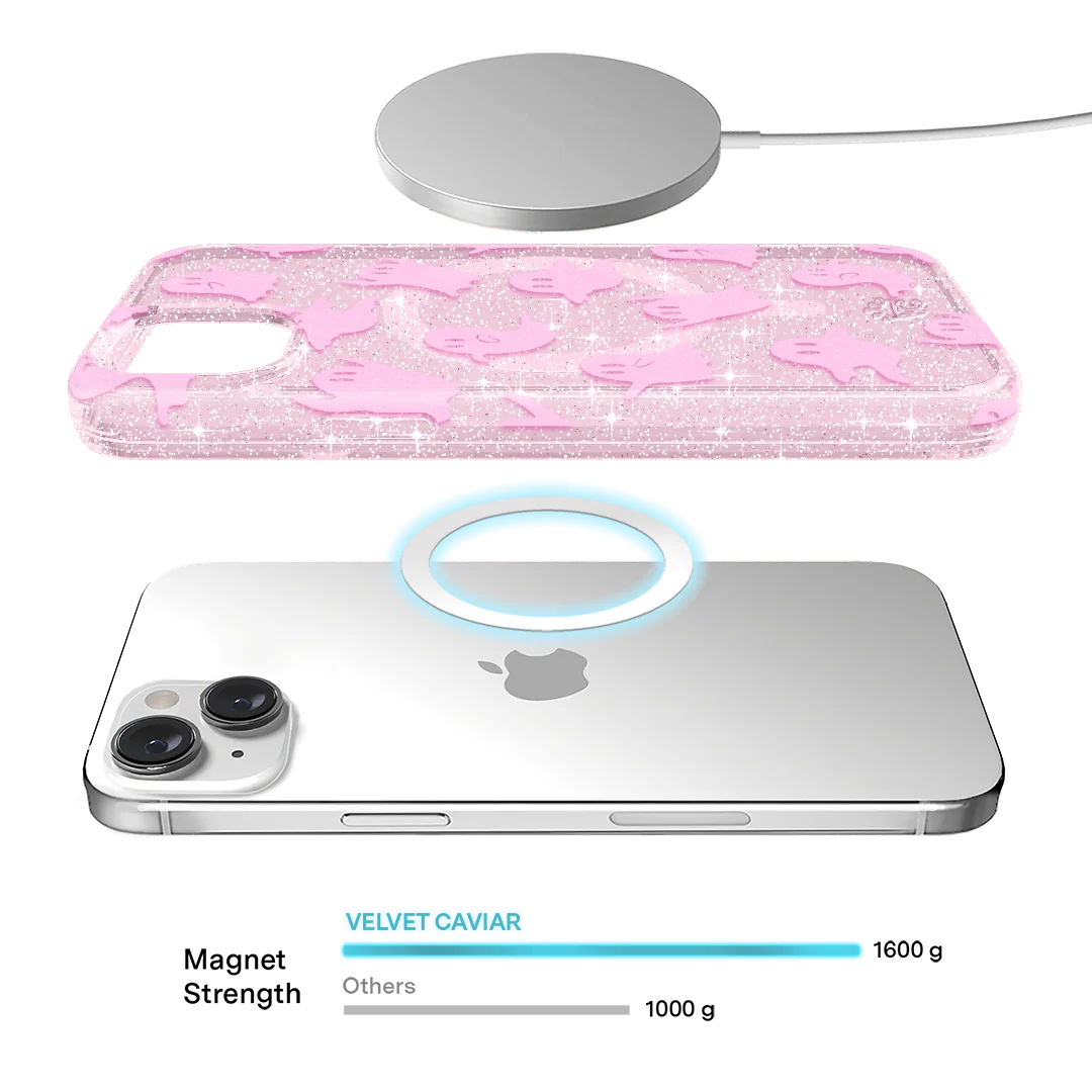 Ghosted Pink Glitter iPhone Case