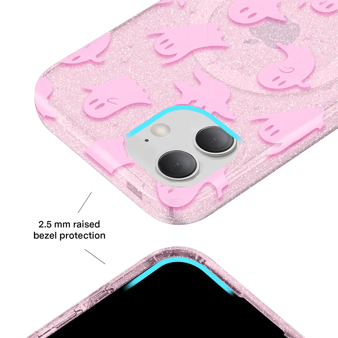 Ghosted Pink Glitter iPhone Case