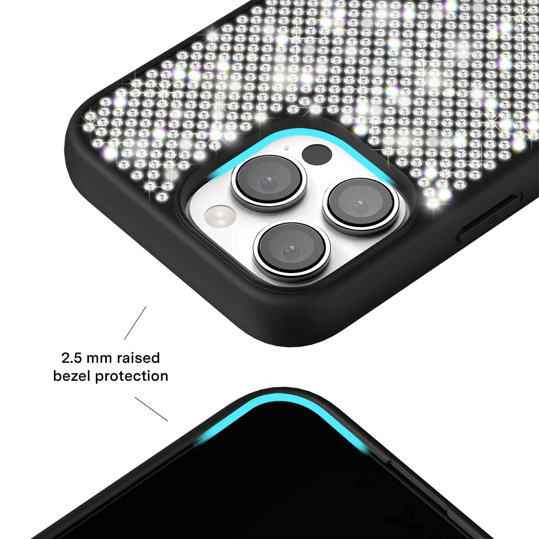 Black Caviar Crystals iPhone Case