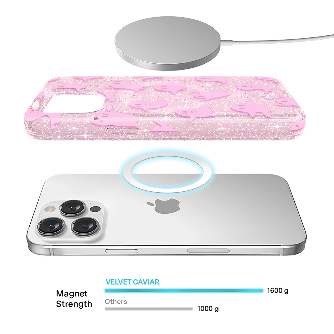 Ghosted Pink Glitter iPhone Case