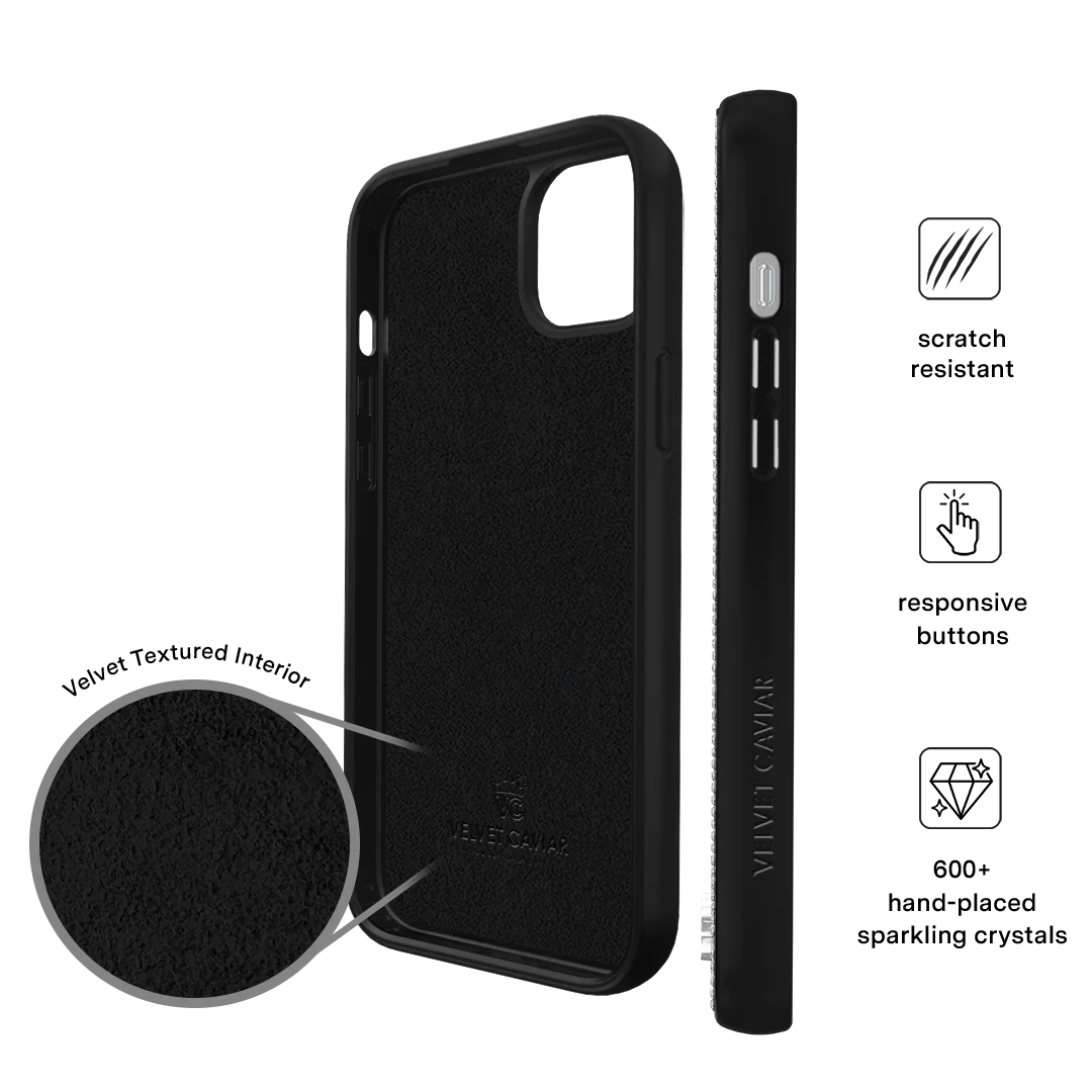 Black Caviar Crystals iPhone Case