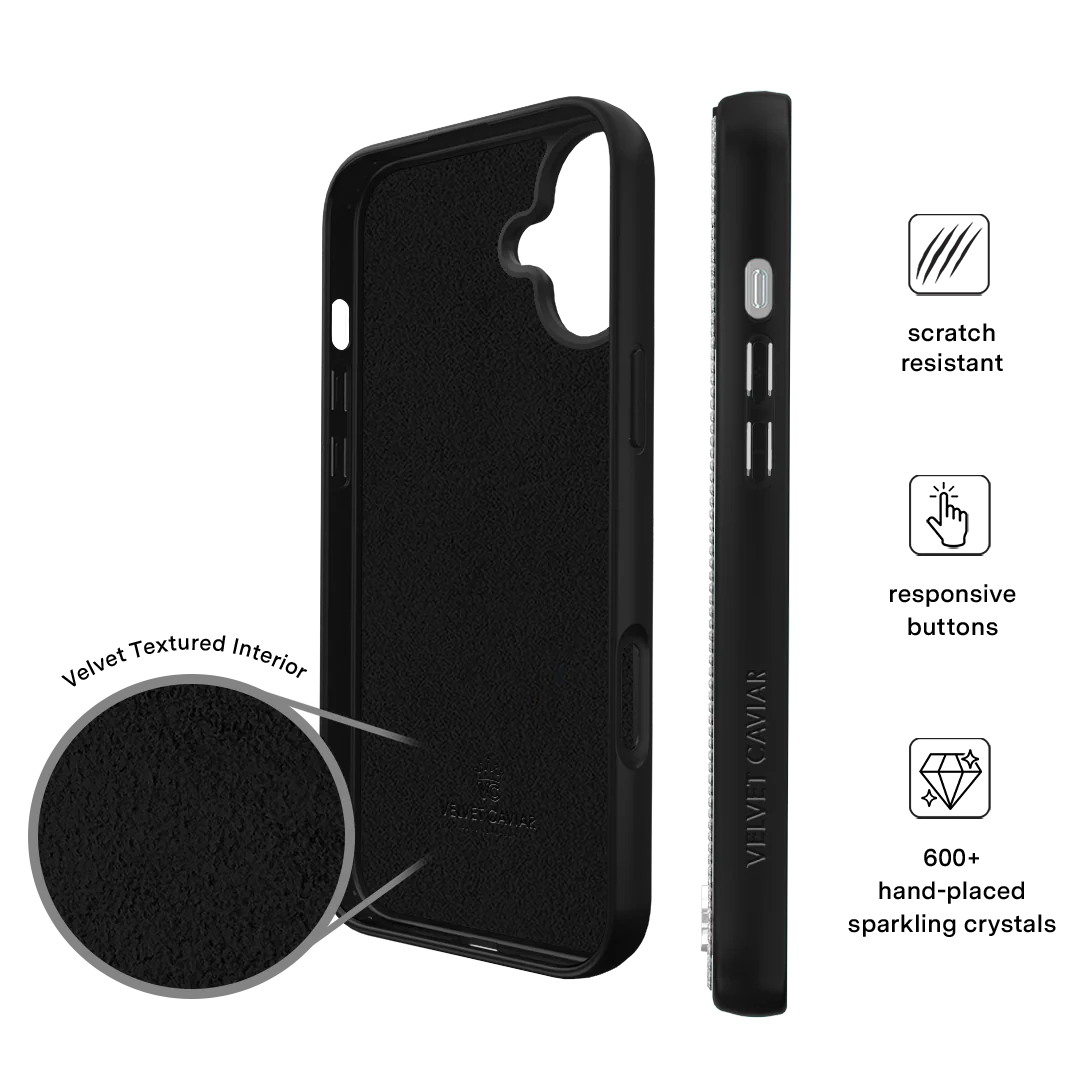 Black Caviar Crystals iPhone Case
