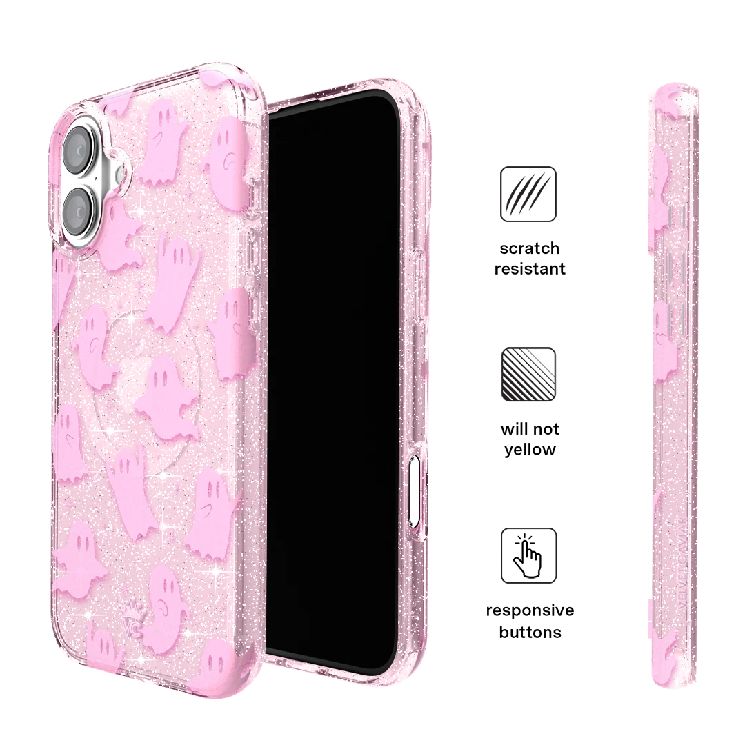 Ghosted Pink Glitter iPhone Case