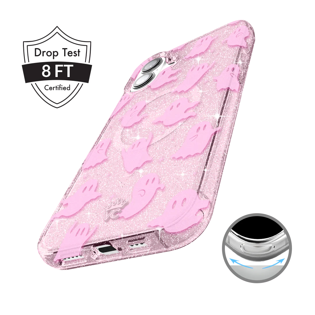 Ghosted Pink Glitter iPhone Case