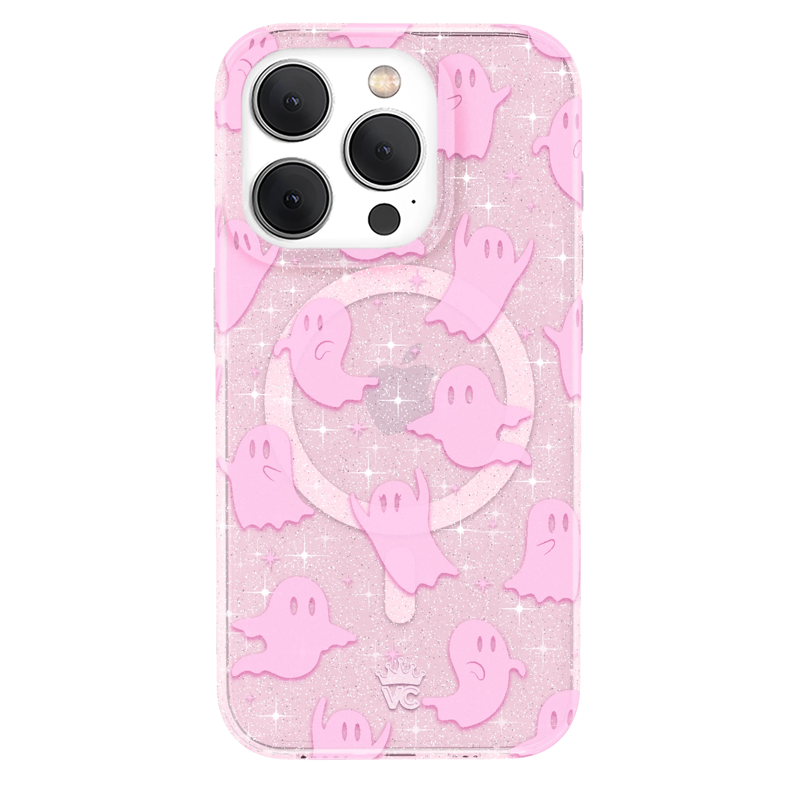 Ghosted Pink Glitter iPhone Case